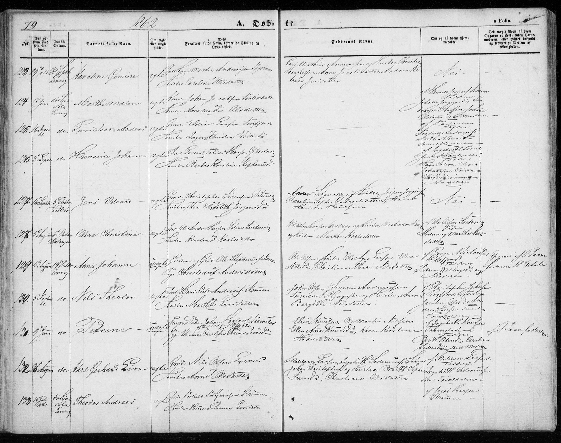 Lenvik sokneprestembete, SATØ/S-1310/H/Ha/Haa/L0007kirke: Parish register (official) no. 7, 1855-1865, p. 79