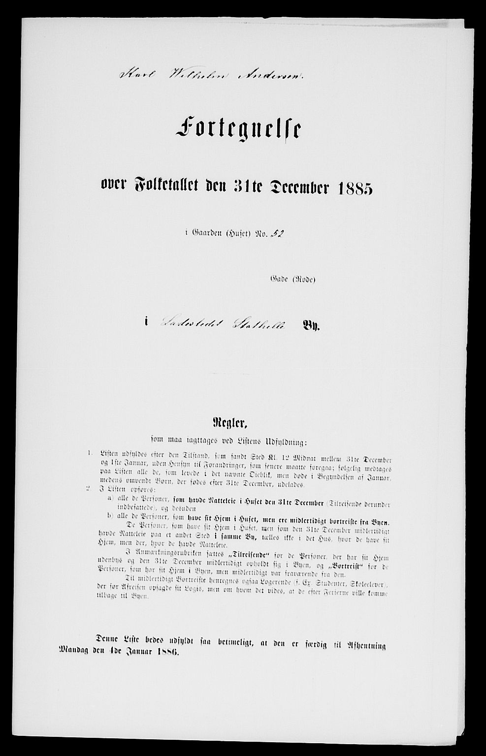 SAKO, 1885 census for 0803 Stathelle, 1885, p. 101