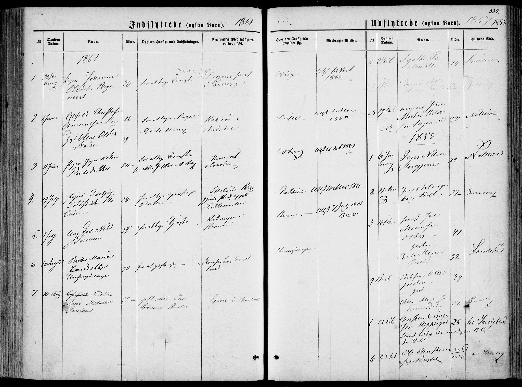 Hedrum kirkebøker, AV/SAKO-A-344/F/Fa/L0007: Parish register (official) no. I 7, 1857-1868, p. 334