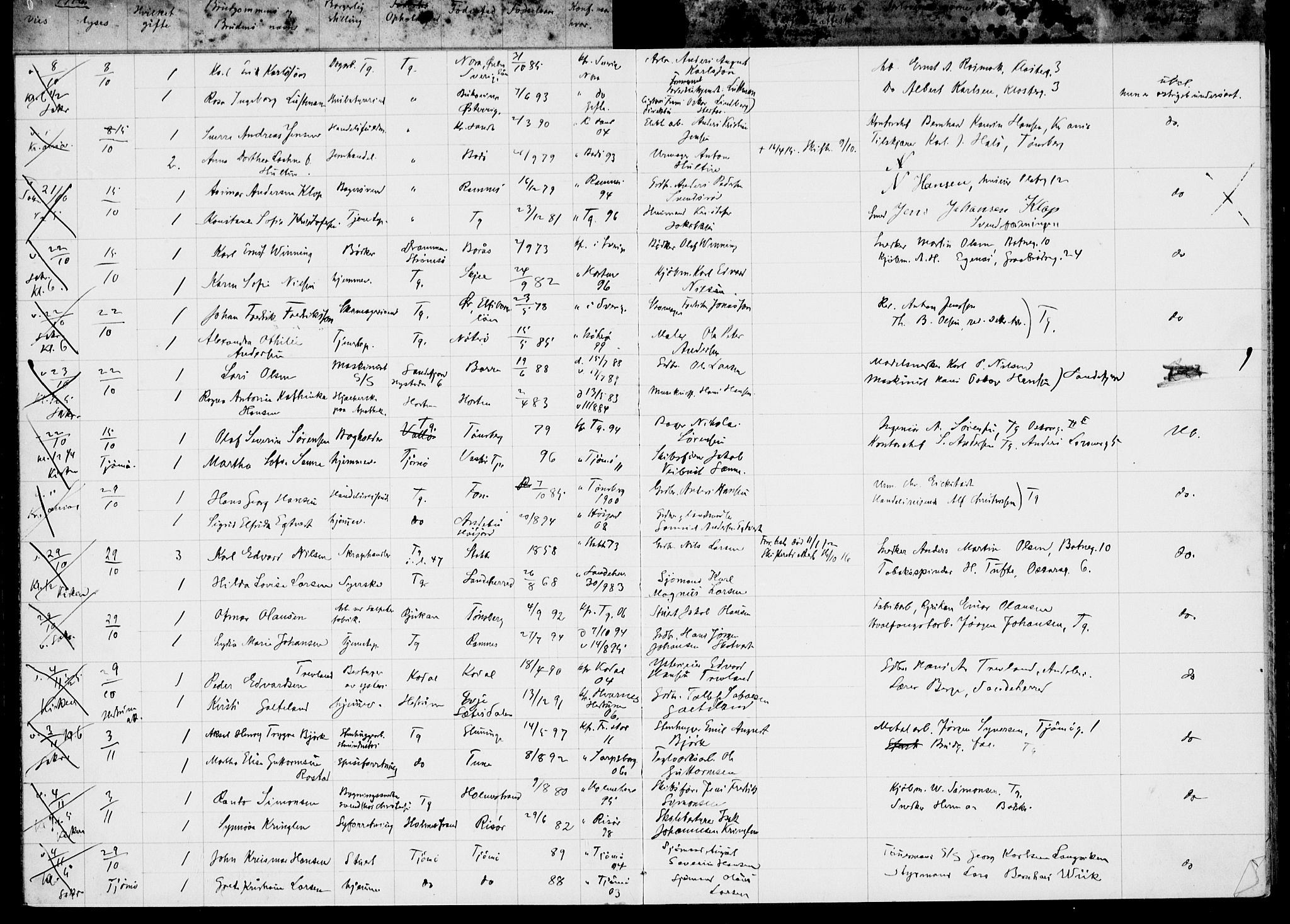 Tønsberg kirkebøker, AV/SAKO-A-330/H/Ha/L0006: Banns register no. 6, 1916-1918