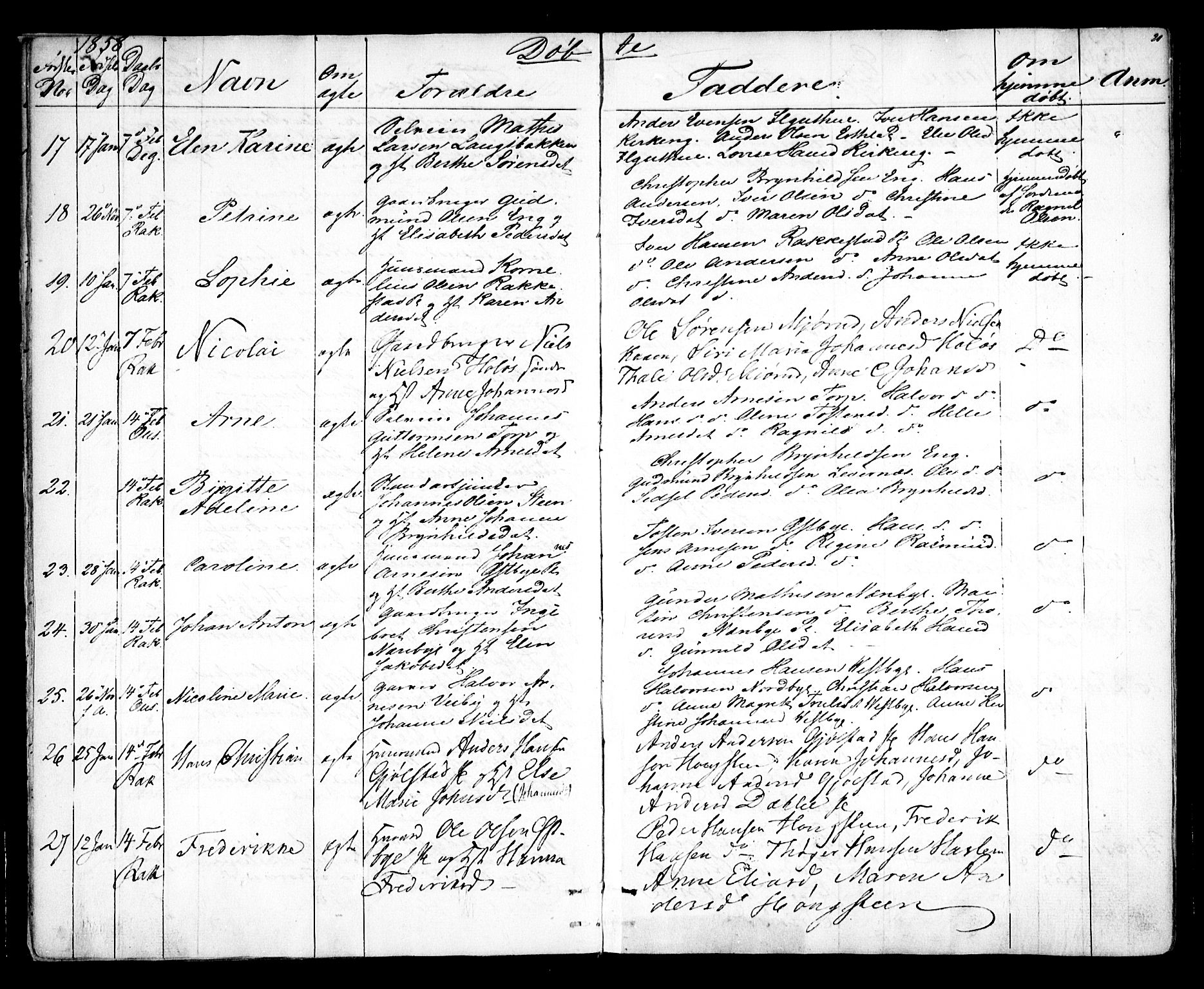 Rakkestad prestekontor Kirkebøker, SAO/A-2008/F/Fa/L0010: Parish register (official) no. I 10, 1857-1861, p. 20