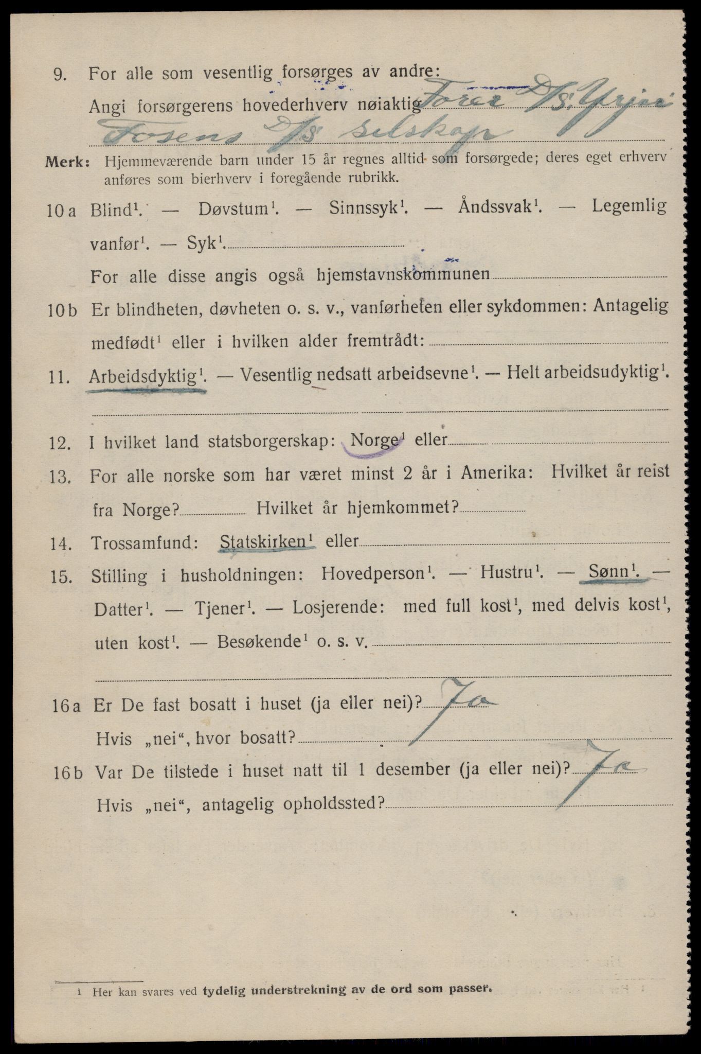 SAT, 1920 census for Trondheim, 1920, p. 142589