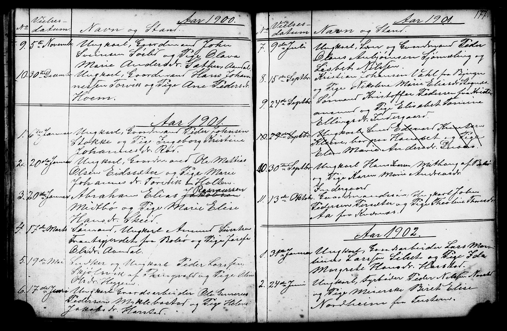 Ministerialprotokoller, klokkerbøker og fødselsregistre - Møre og Romsdal, AV/SAT-A-1454/584/L0969: Parish register (copy) no. 584C02, 1877-1911, p. 177