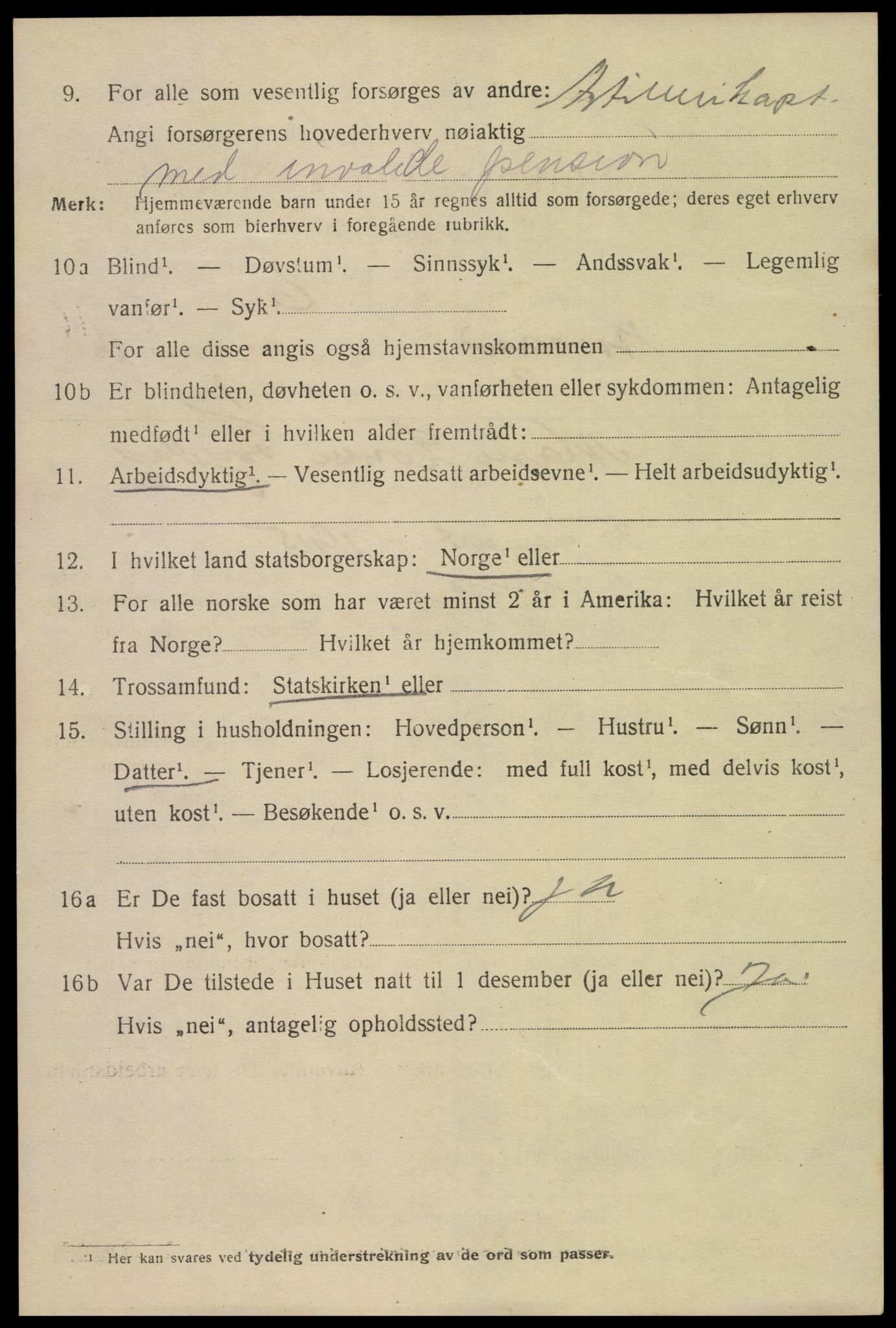 SAK, 1920 census for Kristiansand, 1920, p. 31406