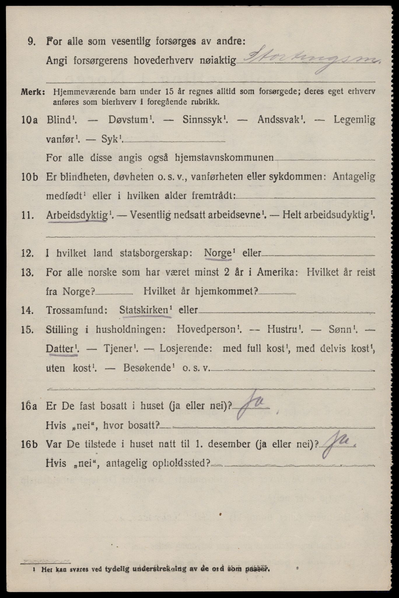 SAST, 1920 census for Rennesøy, 1920, p. 1925