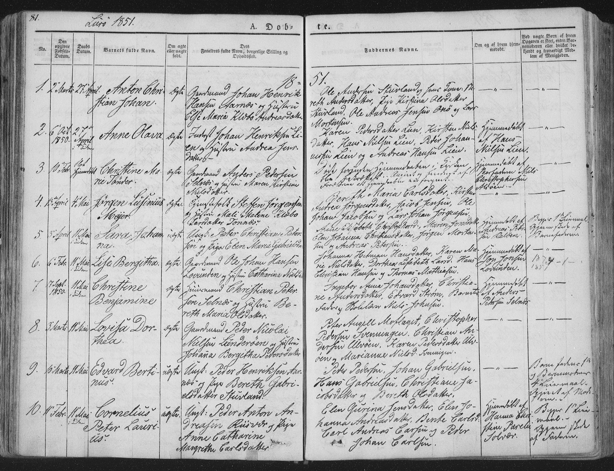 Ministerialprotokoller, klokkerbøker og fødselsregistre - Nordland, AV/SAT-A-1459/839/L0565: Parish register (official) no. 839A02, 1825-1862, p. 81