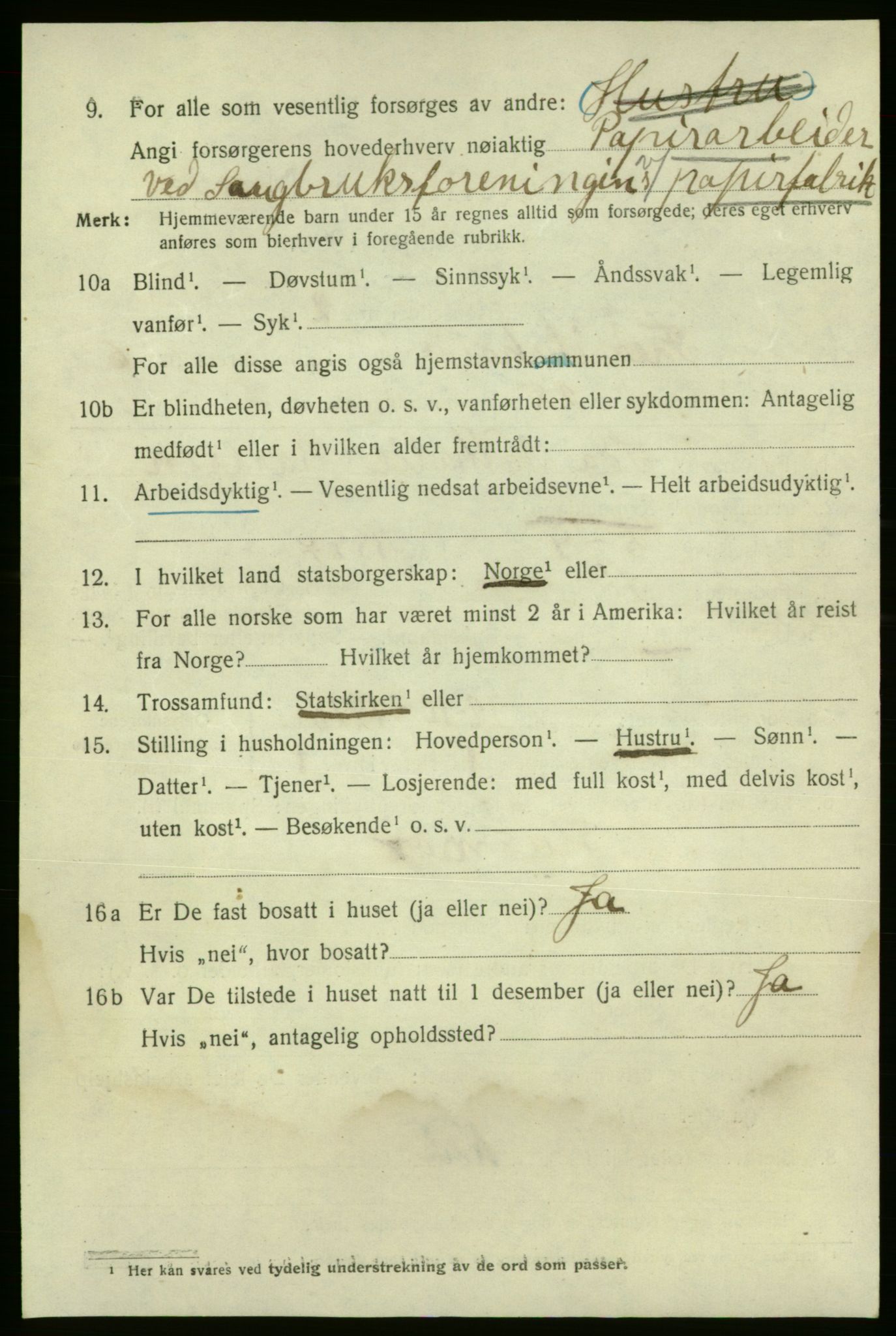 SAO, 1920 census for Fredrikshald, 1920, p. 13663