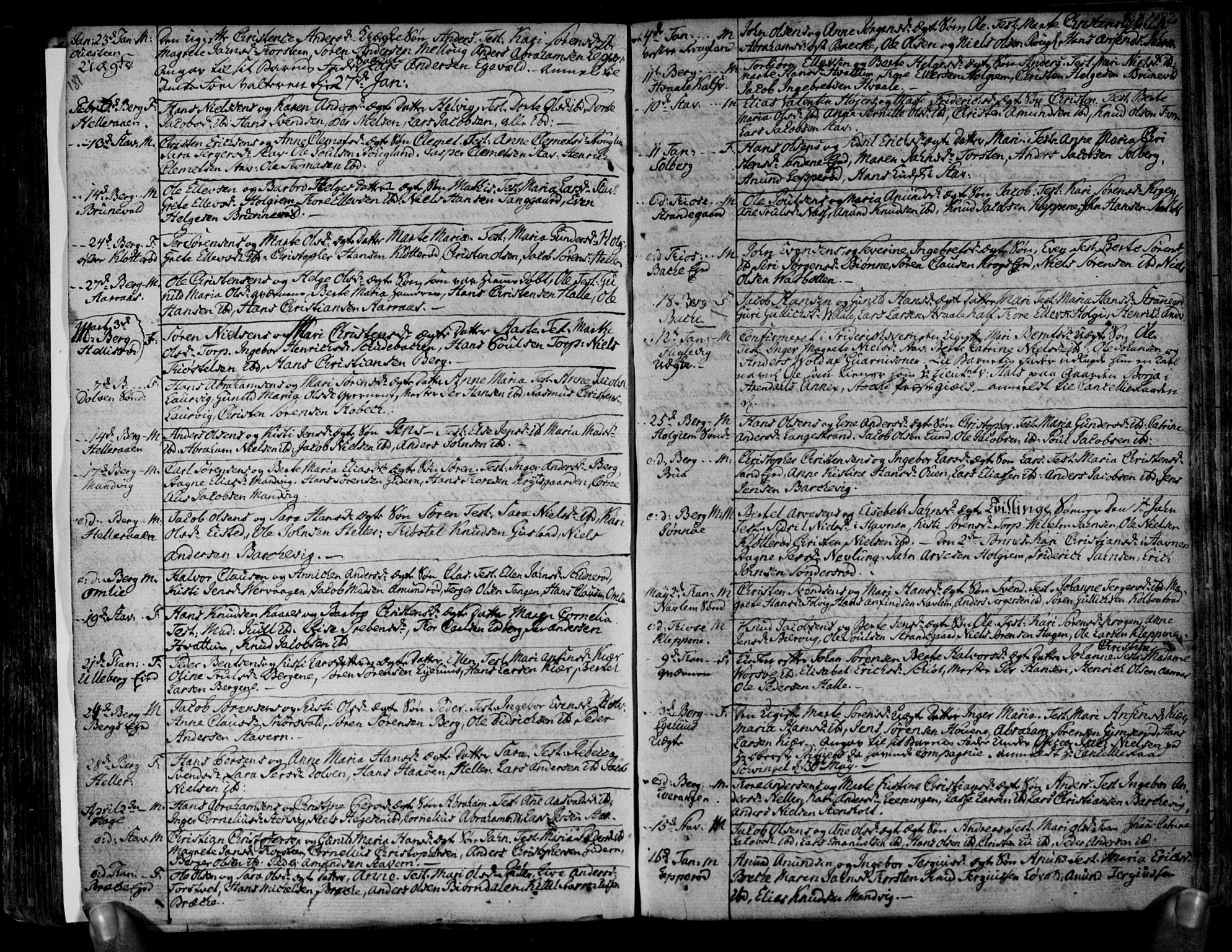 Brunlanes kirkebøker, AV/SAKO-A-342/F/Fa/L0001: Parish register (official) no. I 1, 1766-1801, p. 181-182