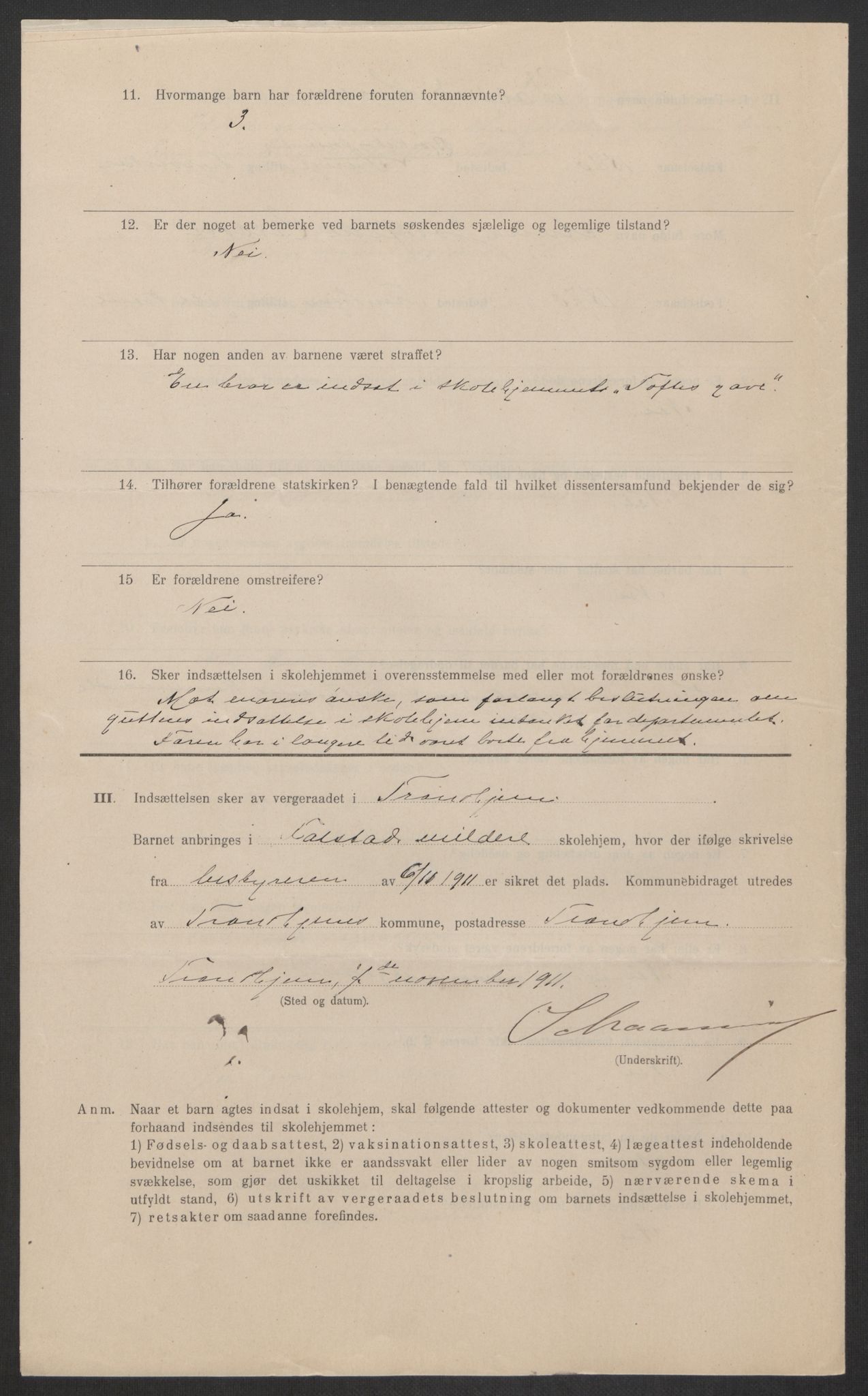 Falstad skolehjem, RA/S-1676/E/Eb/L0011: Elevmapper løpenr.. 240-260, 1911-1918, p. 136