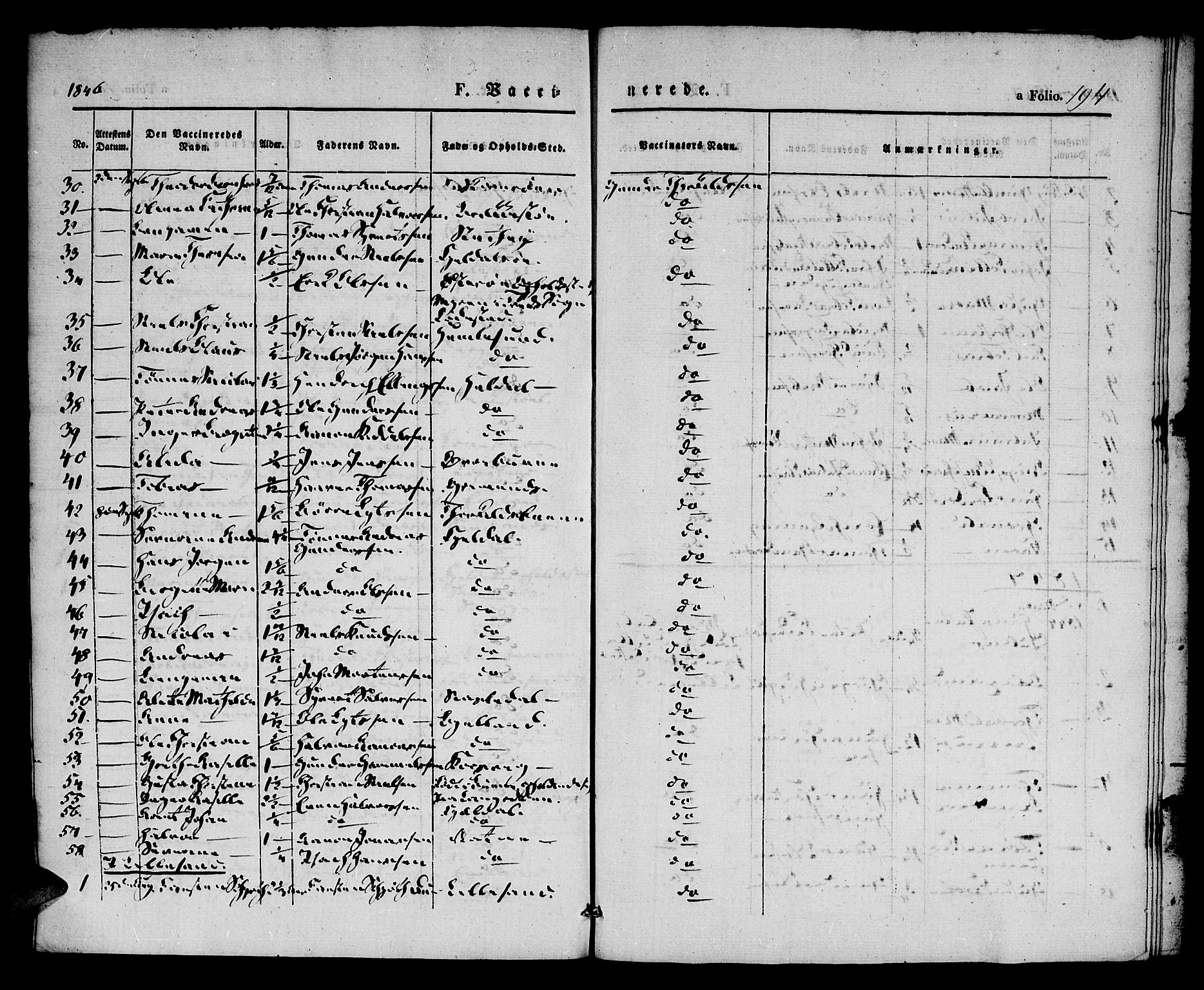 Vestre Moland sokneprestkontor, AV/SAK-1111-0046/F/Fa/Fab/L0005: Parish register (official) no. A 5, 1841-1849, p. 194