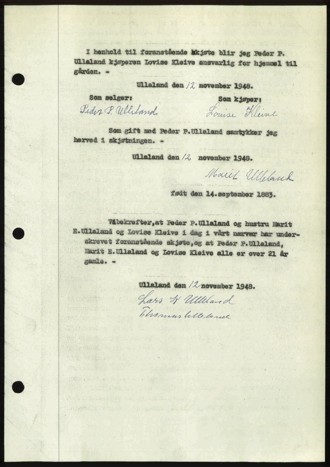 Romsdal sorenskriveri, AV/SAT-A-4149/1/2/2C: Mortgage book no. A27, 1948-1948, Diary no: : 2908/1948