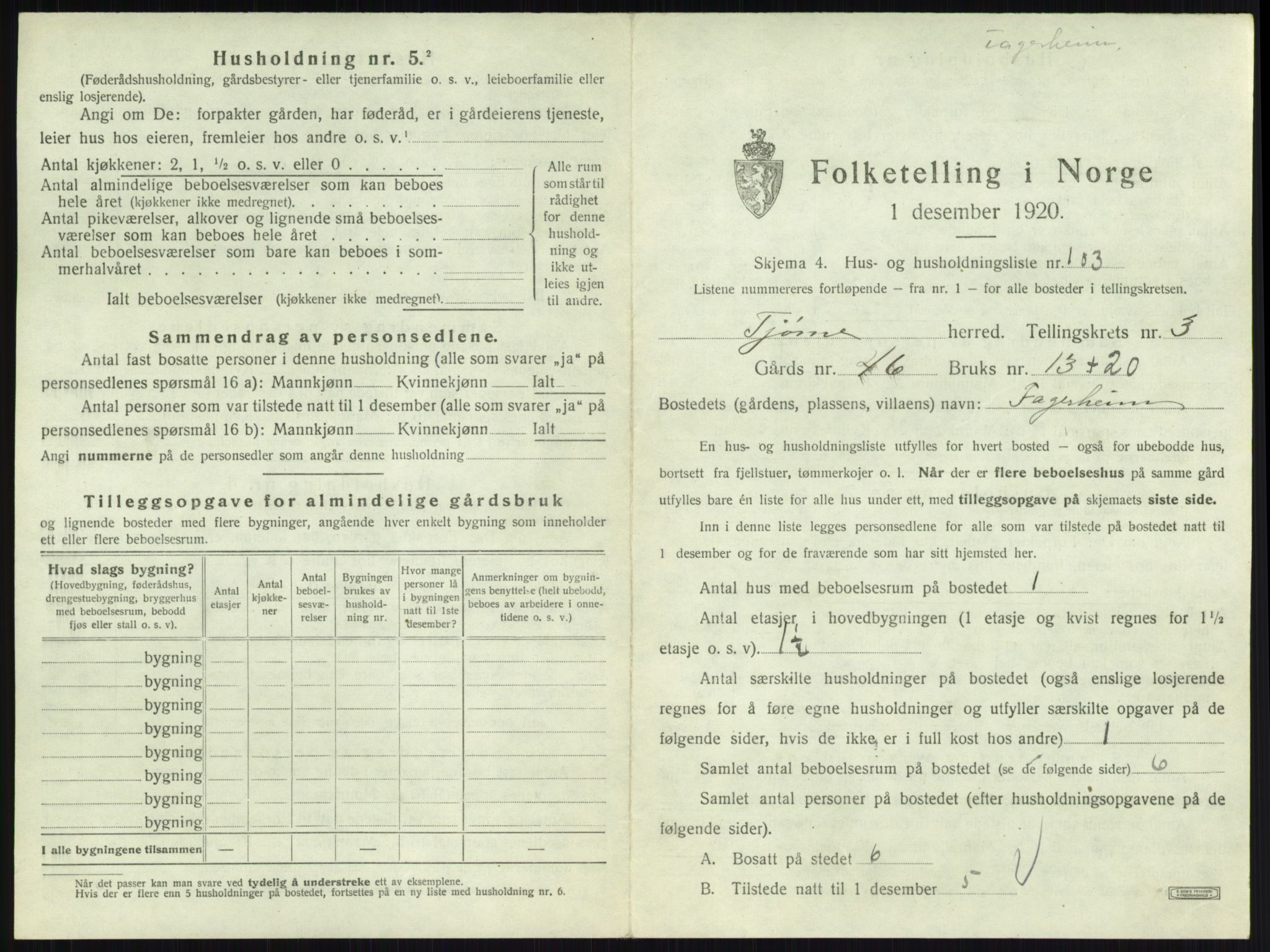 SAKO, 1920 census for Tjøme, 1920, p. 1114