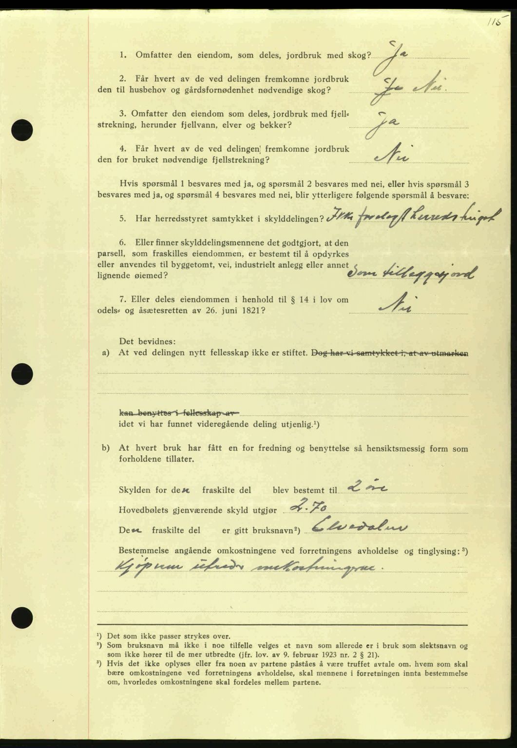 Nordmøre sorenskriveri, AV/SAT-A-4132/1/2/2Ca: Mortgage book no. A95, 1943-1943, Diary no: : 1067/1943