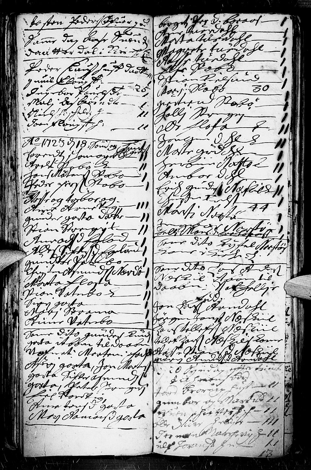 Dypvåg sokneprestkontor, SAK/1111-0007/F/Fb/Fba/L0003: Parish register (copy) no. B 3, 1715-1738, p. 92