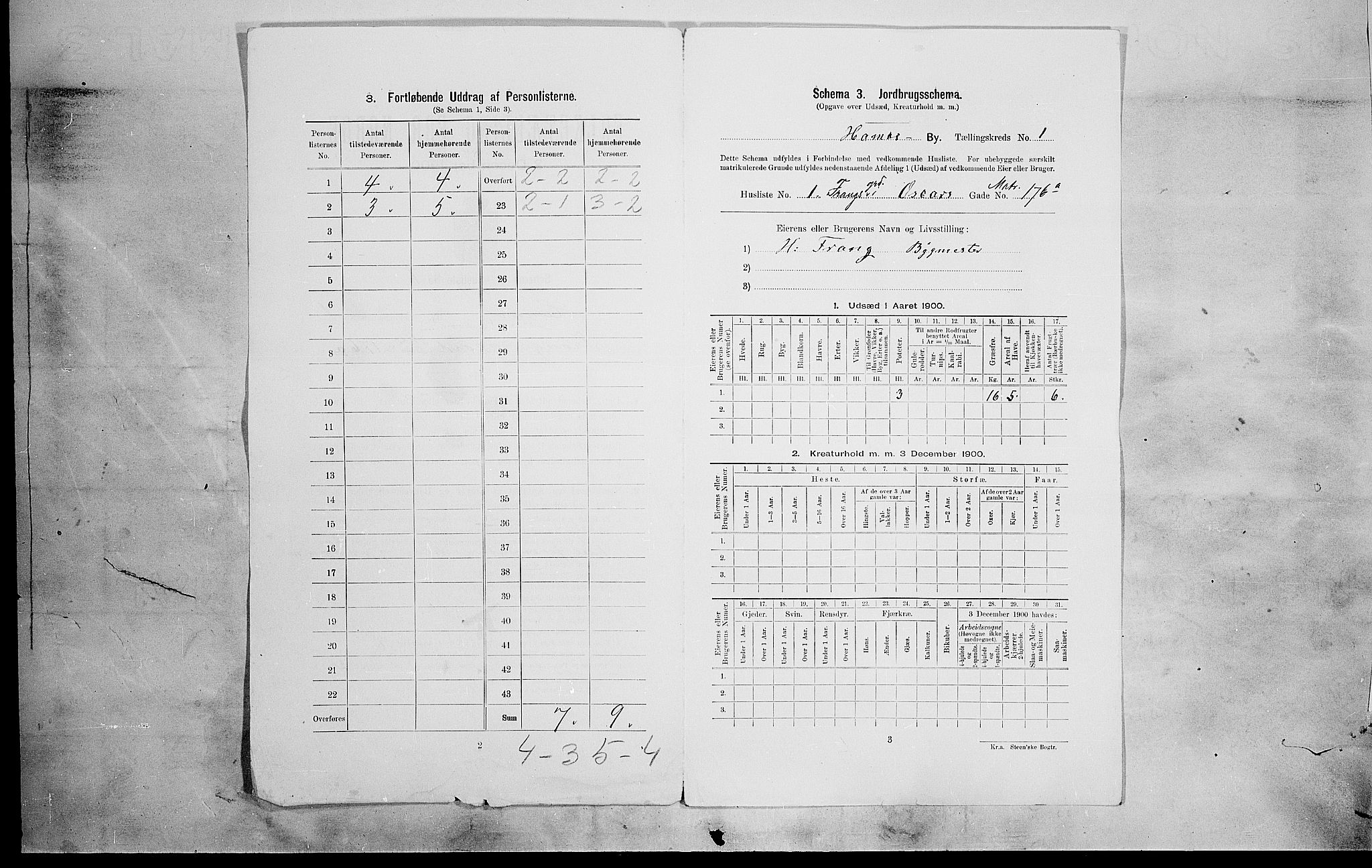 SAH, 1900 census for Hamar, 1900, p. 32