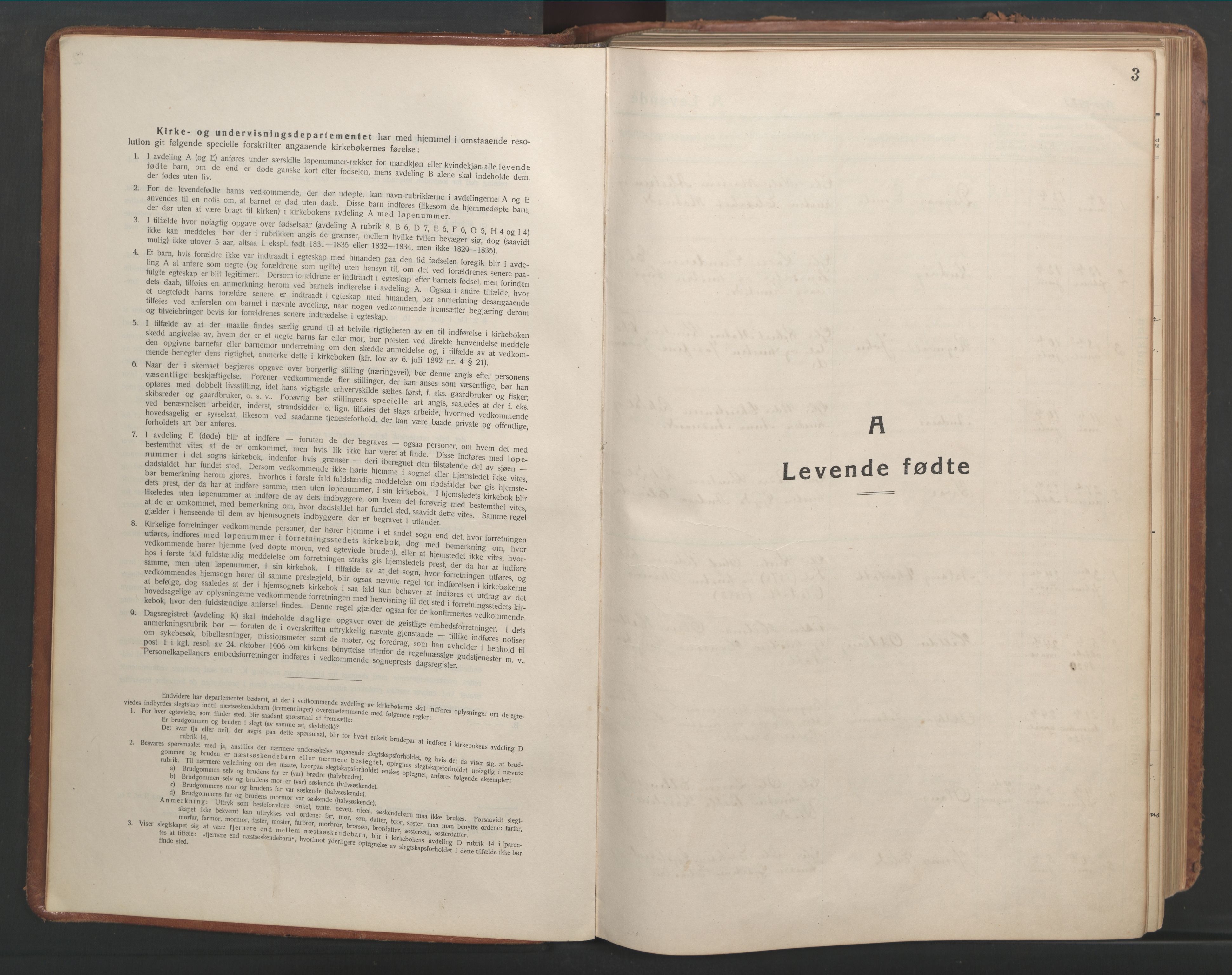 Ministerialprotokoller, klokkerbøker og fødselsregistre - Møre og Romsdal, SAT/A-1454/540/L0542: Parish register (copy) no. 540C02, 1921-1967, p. 3