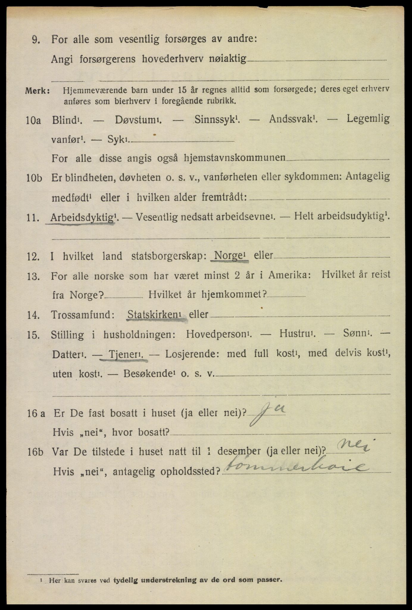 SAH, 1920 census for Trysil, 1920, p. 14110