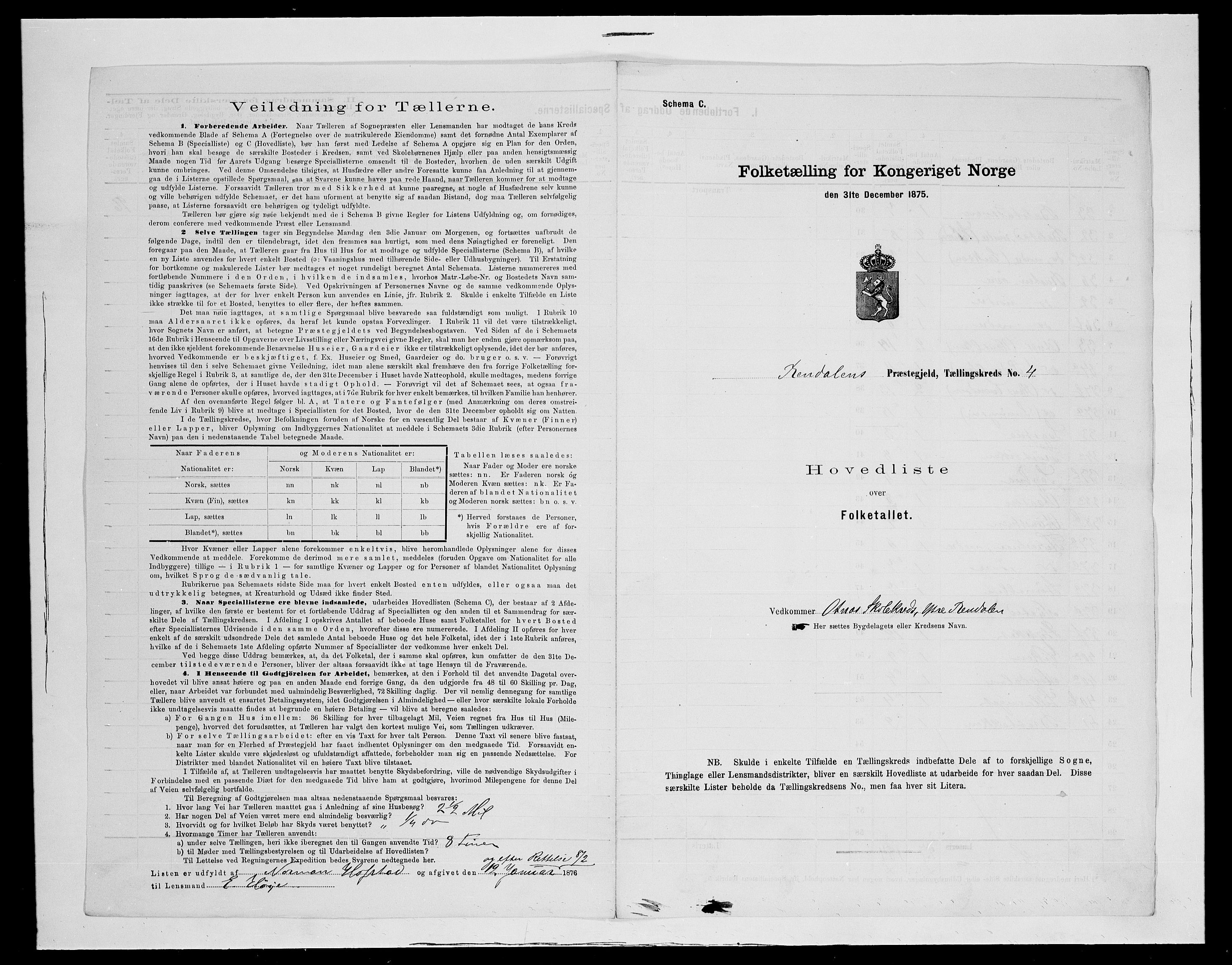SAH, 1875 census for 0432P Rendalen, 1875, p. 30