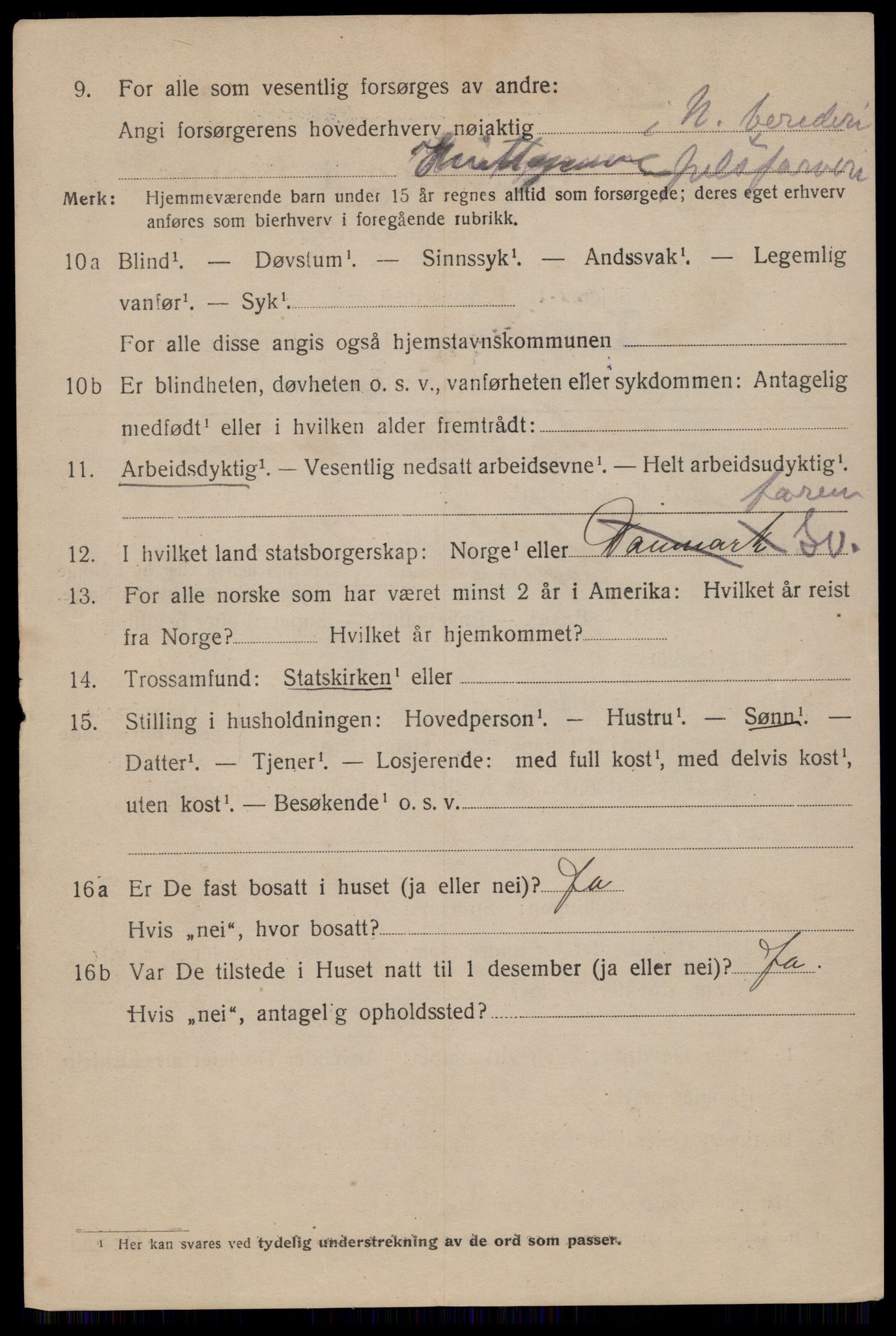 SAT, 1920 census for Trondheim, 1920, p. 33949