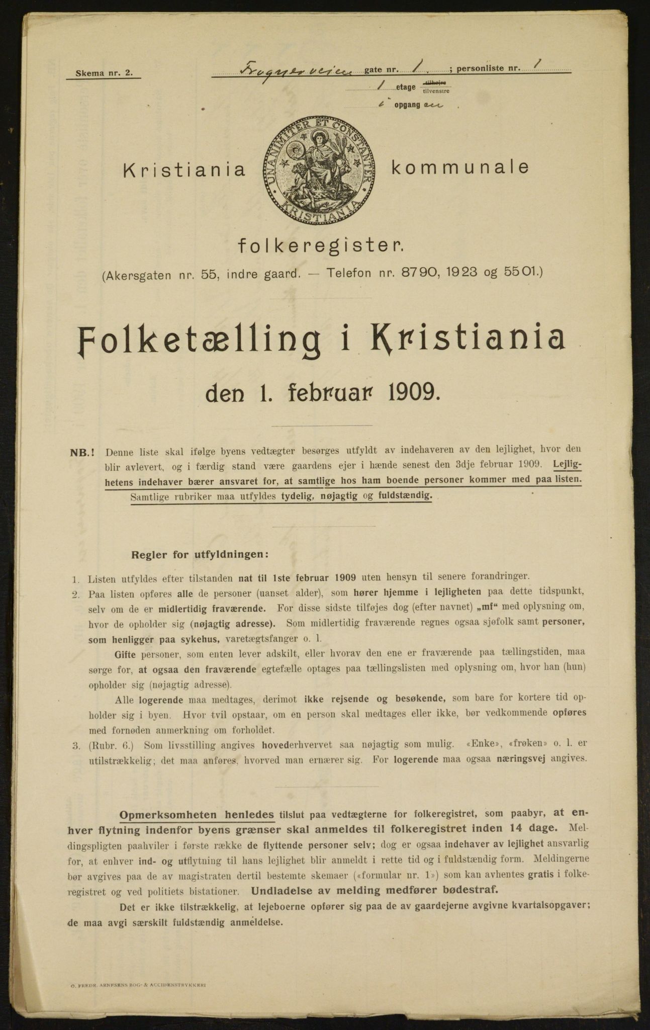 OBA, Municipal Census 1909 for Kristiania, 1909, p. 24597