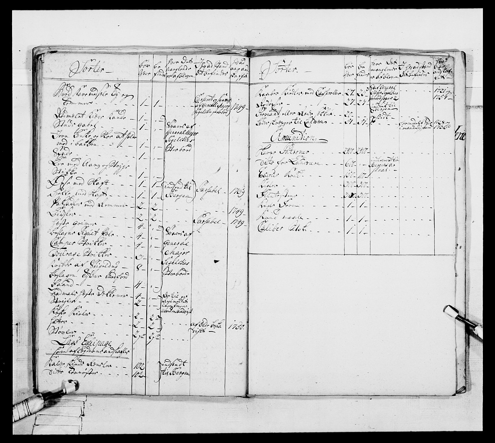 Generalitets- og kommissariatskollegiet, Det kongelige norske kommissariatskollegium, AV/RA-EA-5420/E/Eh/L0093: 2. Bergenhusiske nasjonale infanteriregiment, 1772-1774, p. 315