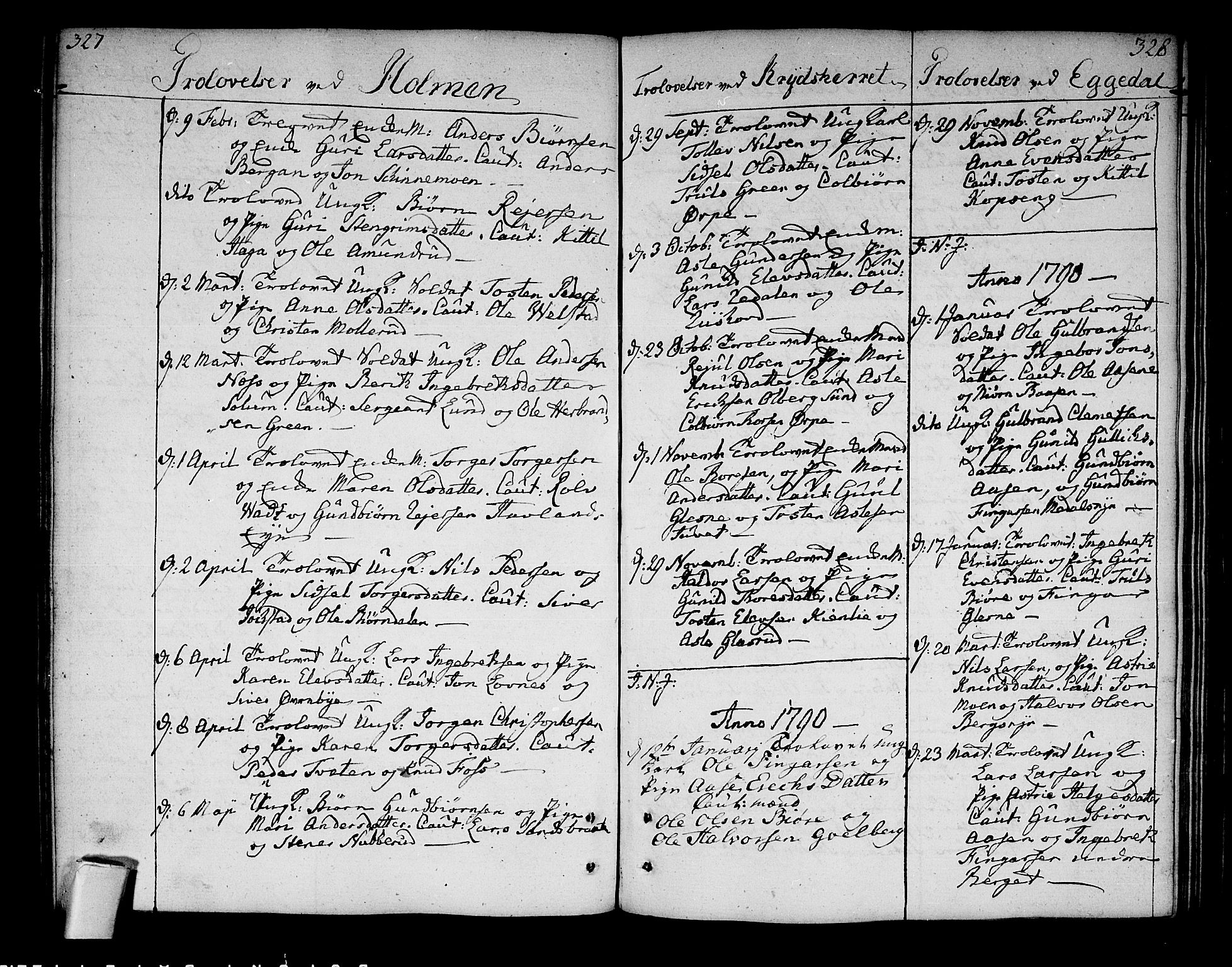 Sigdal kirkebøker, AV/SAKO-A-245/F/Fa/L0002: Parish register (official) no. I 2, 1778-1792, p. 327-328