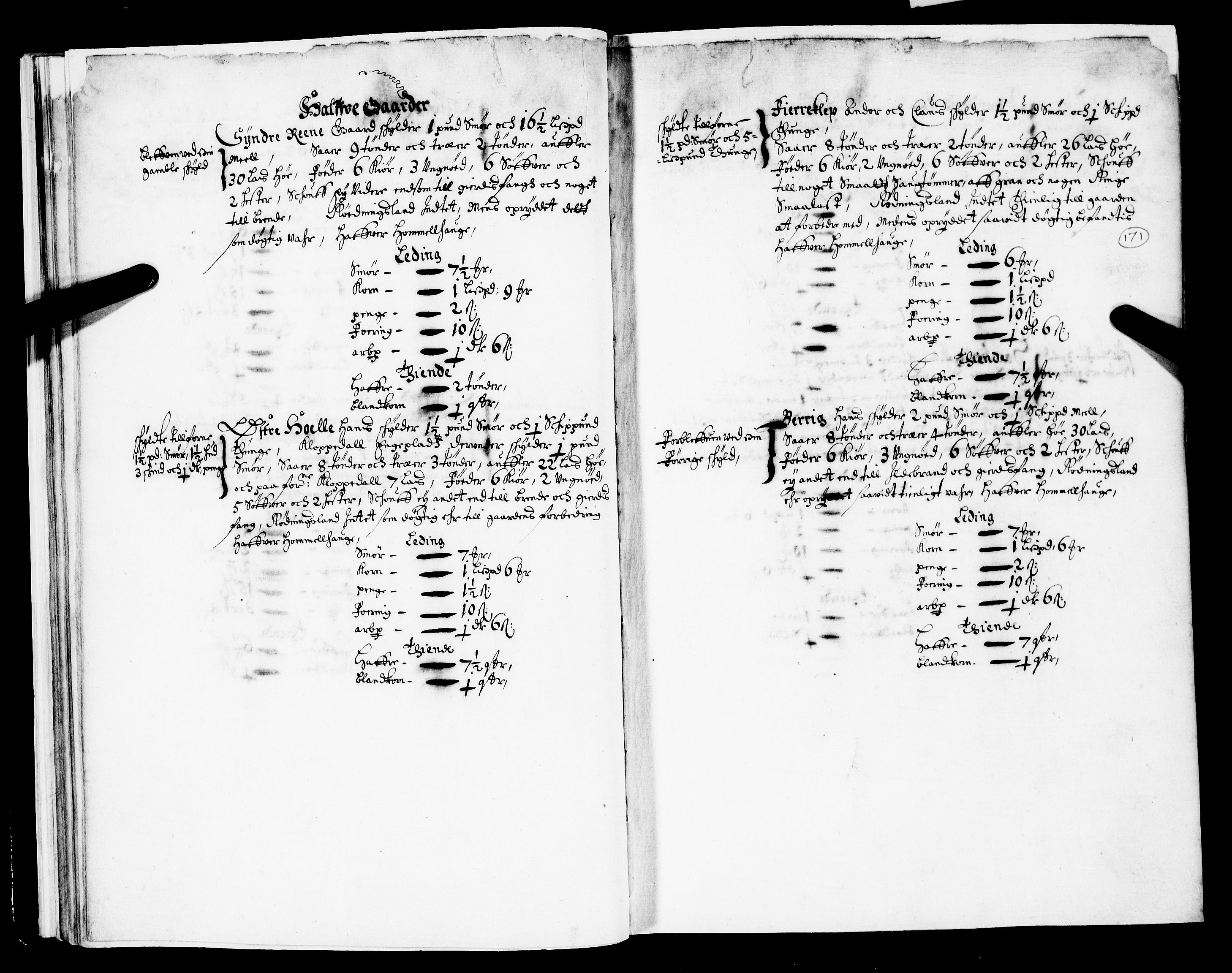 Rentekammeret inntil 1814, Realistisk ordnet avdeling, AV/RA-EA-4070/N/Nb/Nba/L0020: Tønsberg len, 2. del, 1668, p. 170b-171a