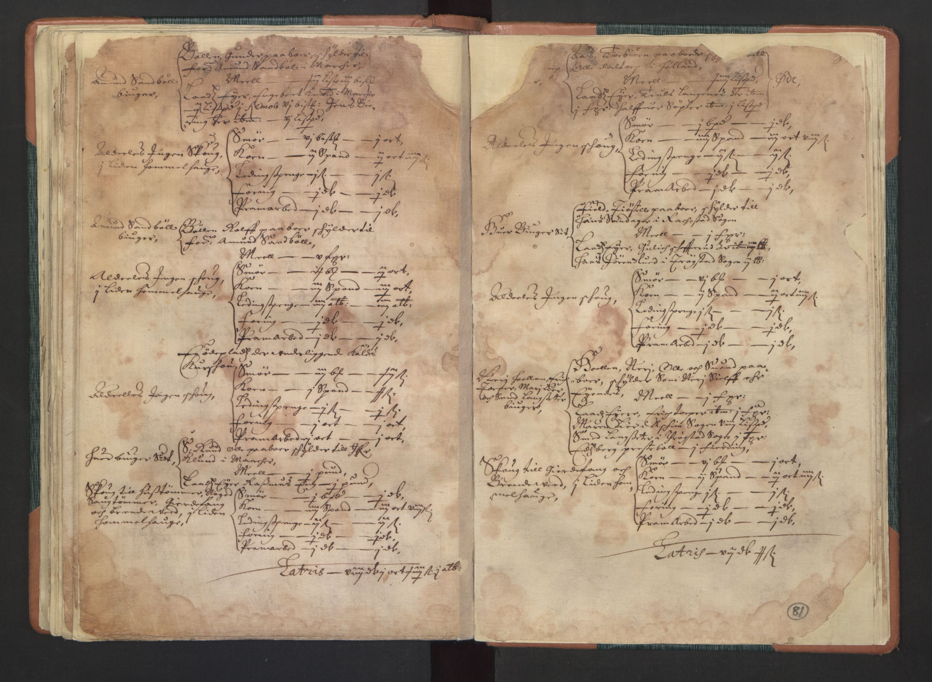 Rentekammeret inntil 1814, Realistisk ordnet avdeling, RA/EA-4070/L/L0002/0002: Fredrikstad lagdømme: / Jordebok for Heggen og Frøland len. April-mai 1661, 1661, p. 80b-81a