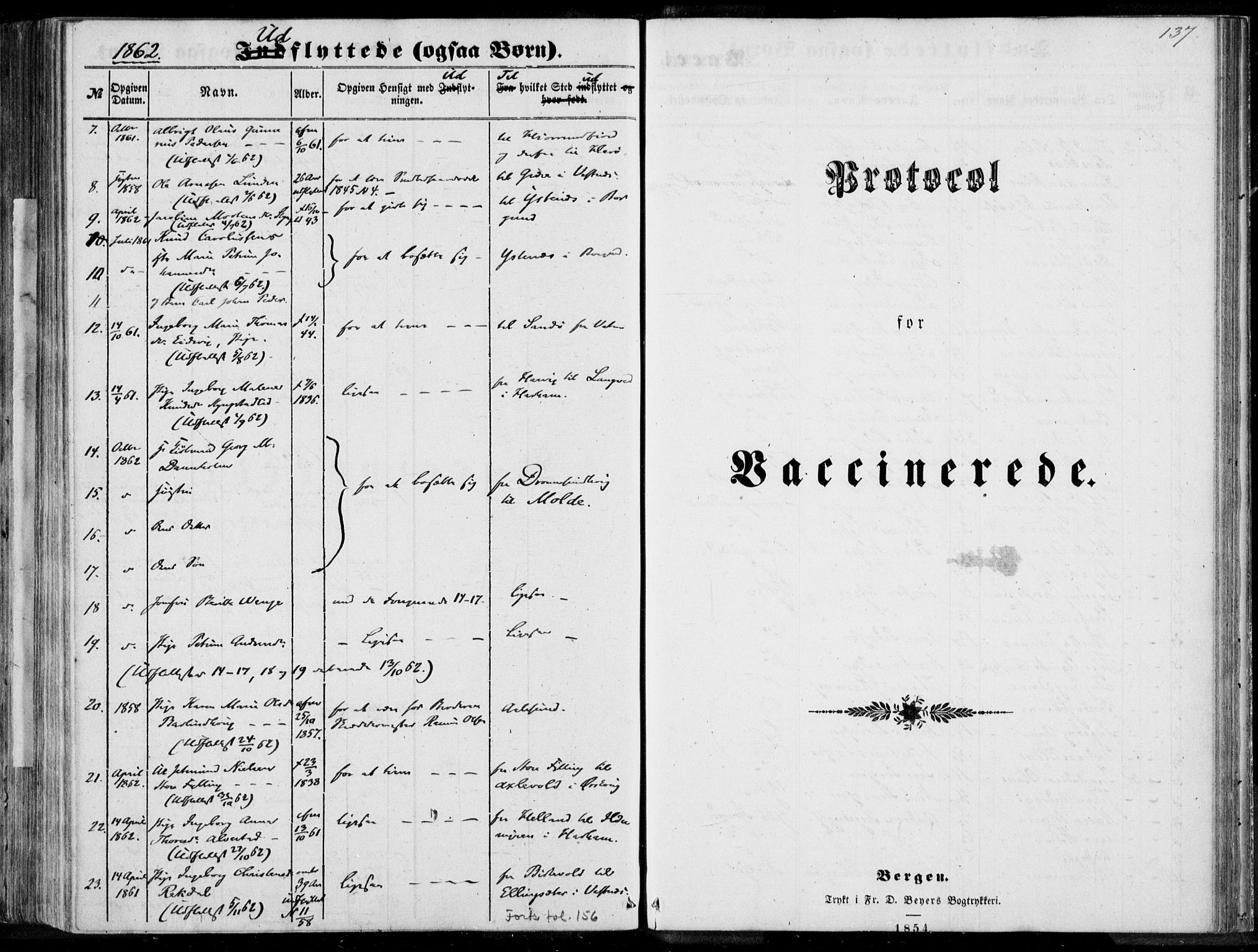 Ministerialprotokoller, klokkerbøker og fødselsregistre - Møre og Romsdal, SAT/A-1454/524/L0354: Parish register (official) no. 524A06, 1857-1863, p. 137