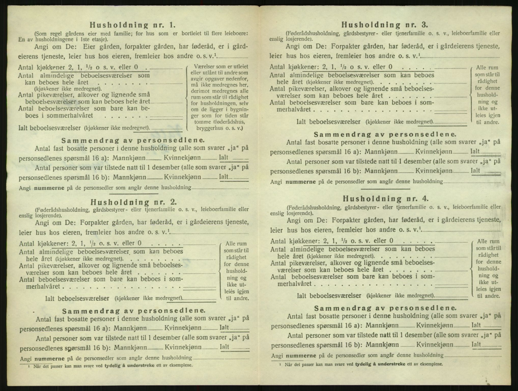 SAK, 1920 census for Valle, 1920, p. 428