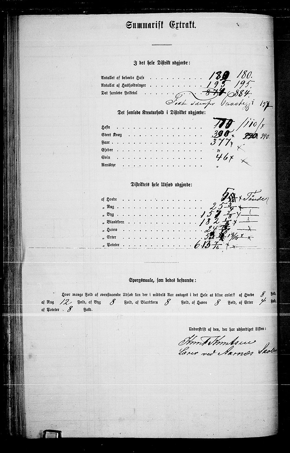 RA, 1865 census for Hole, 1865, p. 69