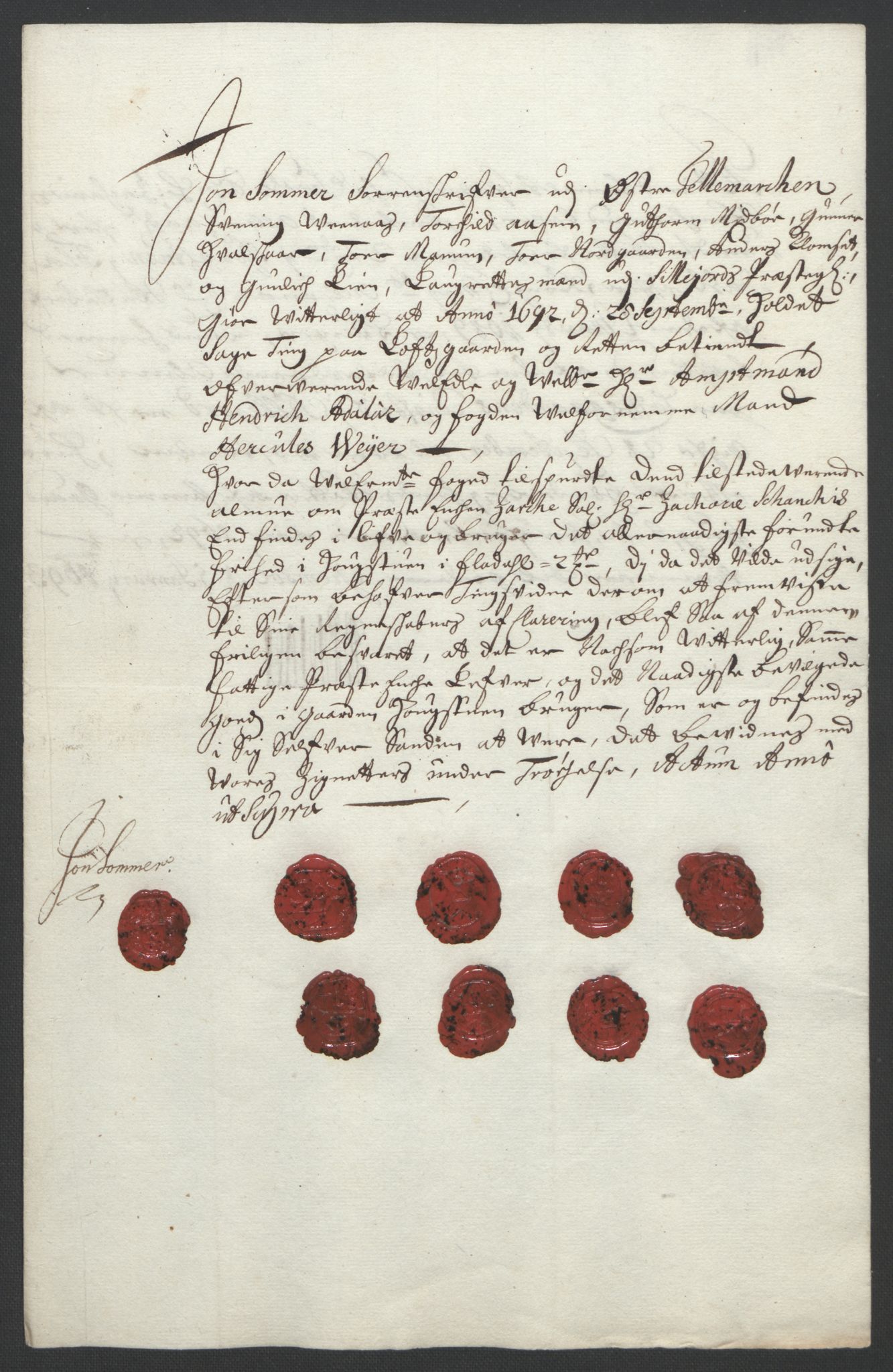 Rentekammeret inntil 1814, Reviderte regnskaper, Fogderegnskap, AV/RA-EA-4092/R35/L2091: Fogderegnskap Øvre og Nedre Telemark, 1690-1693, p. 169