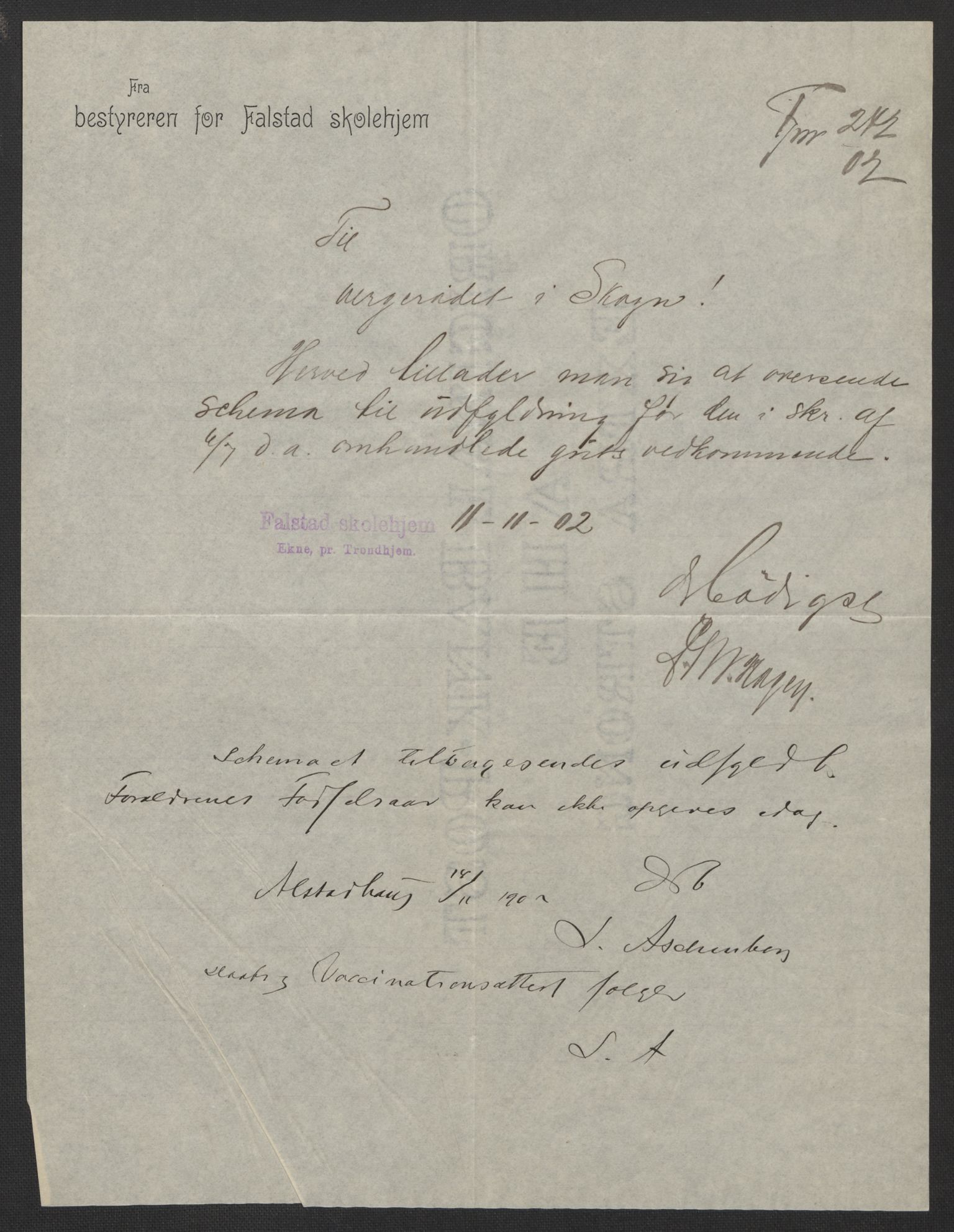 Falstad skolehjem, AV/RA-S-1676/E/Eb/L0005: Elevmapper løpenr. 99-120, 1902-1909, p. 48