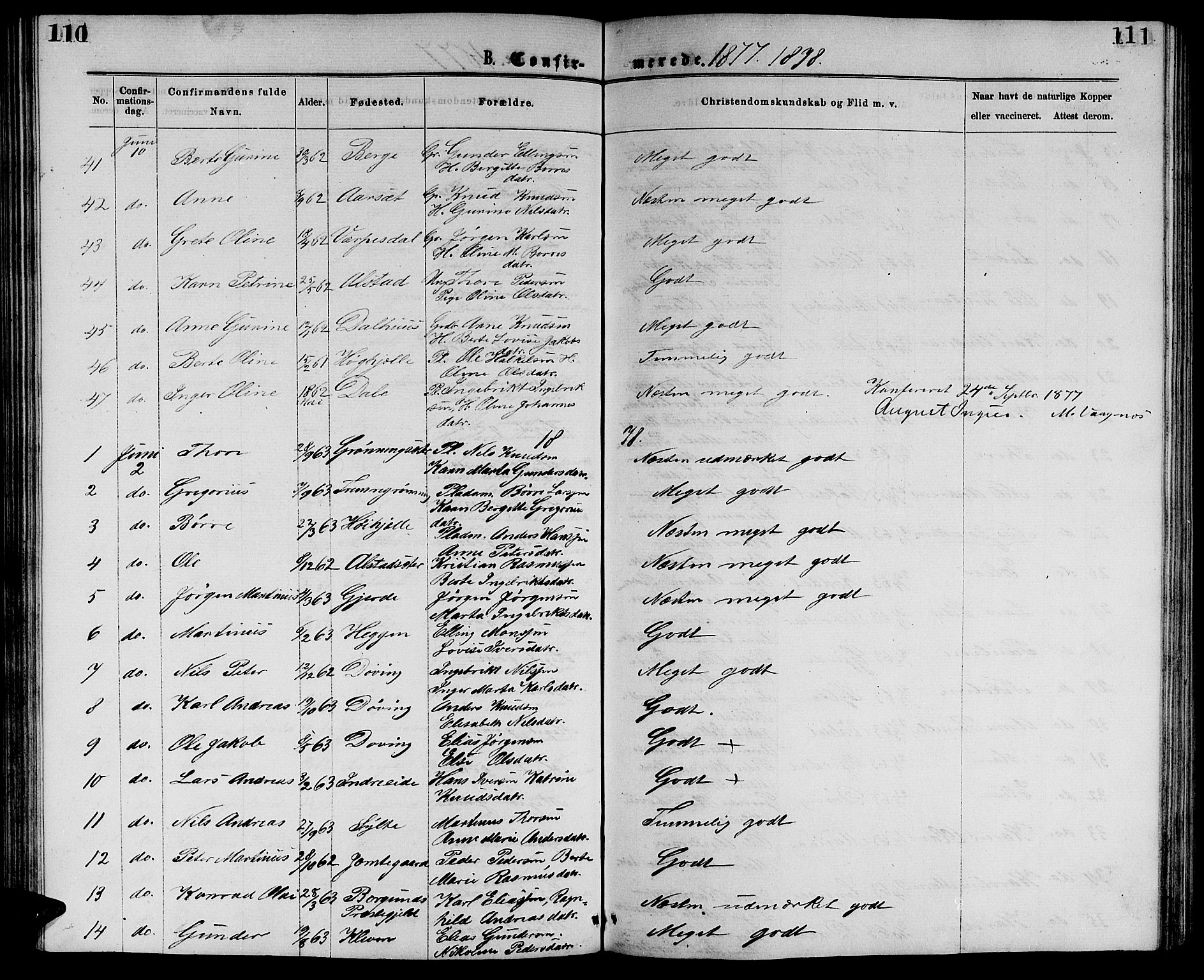 Ministerialprotokoller, klokkerbøker og fødselsregistre - Møre og Romsdal, SAT/A-1454/519/L0262: Parish register (copy) no. 519C03, 1866-1884, p. 111