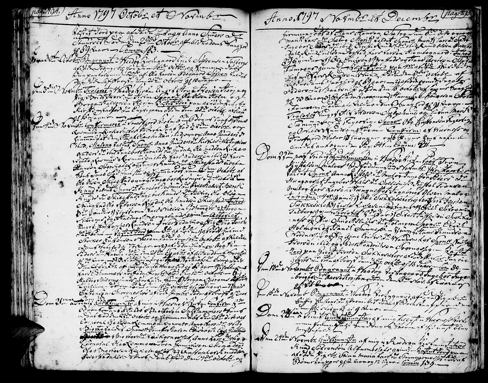 Ministerialprotokoller, klokkerbøker og fødselsregistre - Møre og Romsdal, SAT/A-1454/547/L0600: Parish register (official) no. 547A02, 1765-1799, p. 494-495