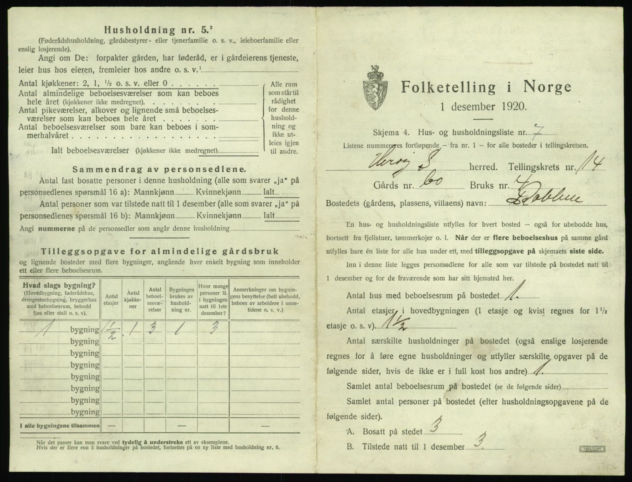 SAT, 1920 census for Herøy (MR), 1920, p. 1109