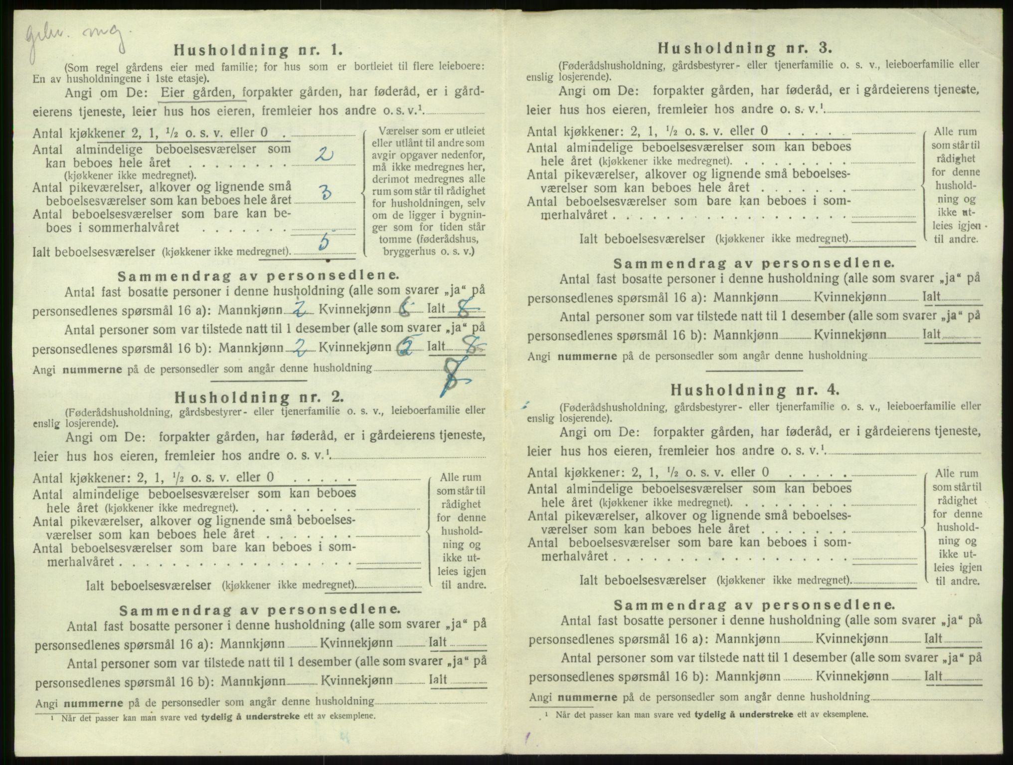 SAB, 1920 census for Kyrkjebø, 1920, p. 84