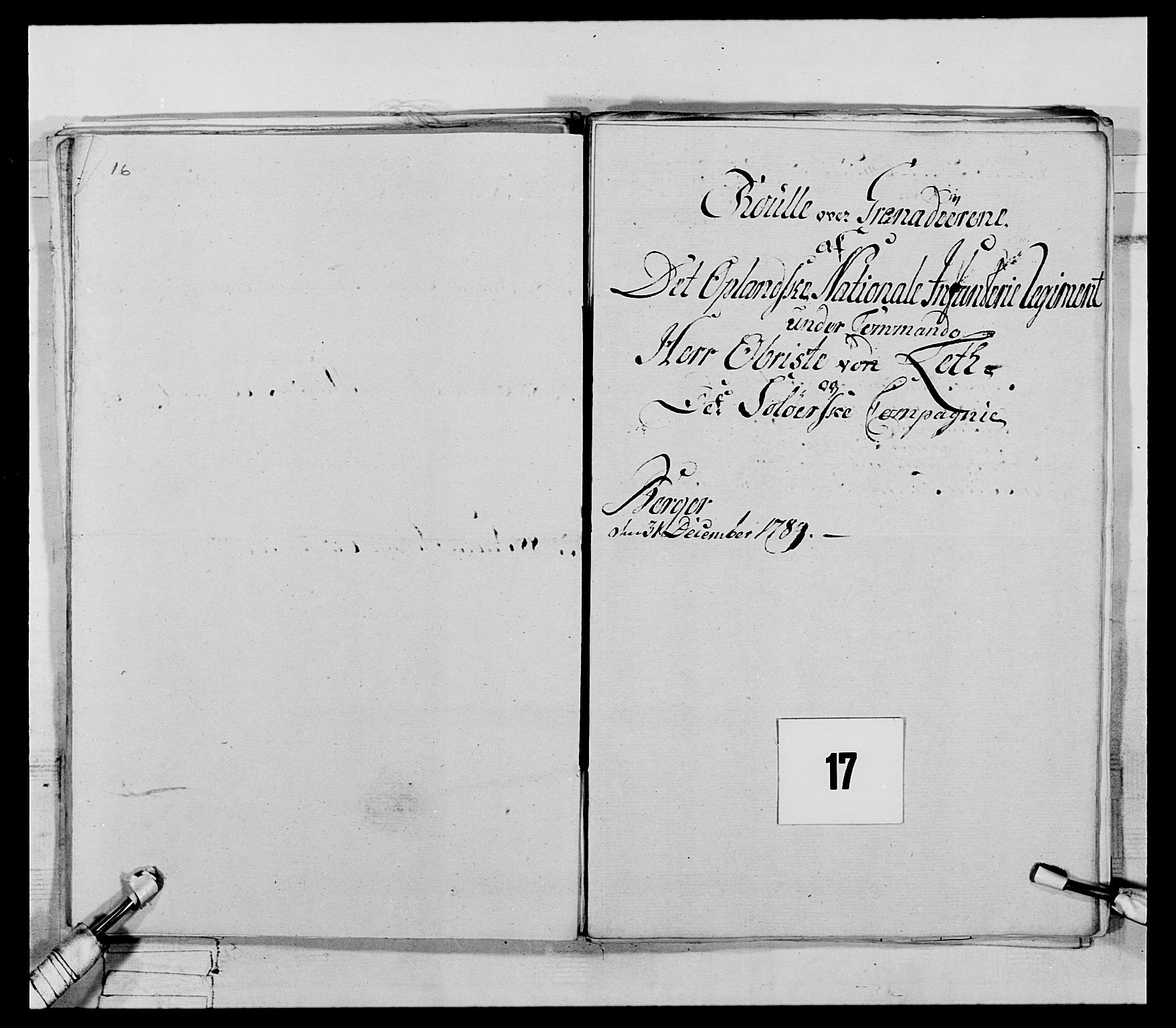 Generalitets- og kommissariatskollegiet, Det kongelige norske kommissariatskollegium, AV/RA-EA-5420/E/Eh/L0067: Opplandske nasjonale infanteriregiment, 1789-1797, p. 121