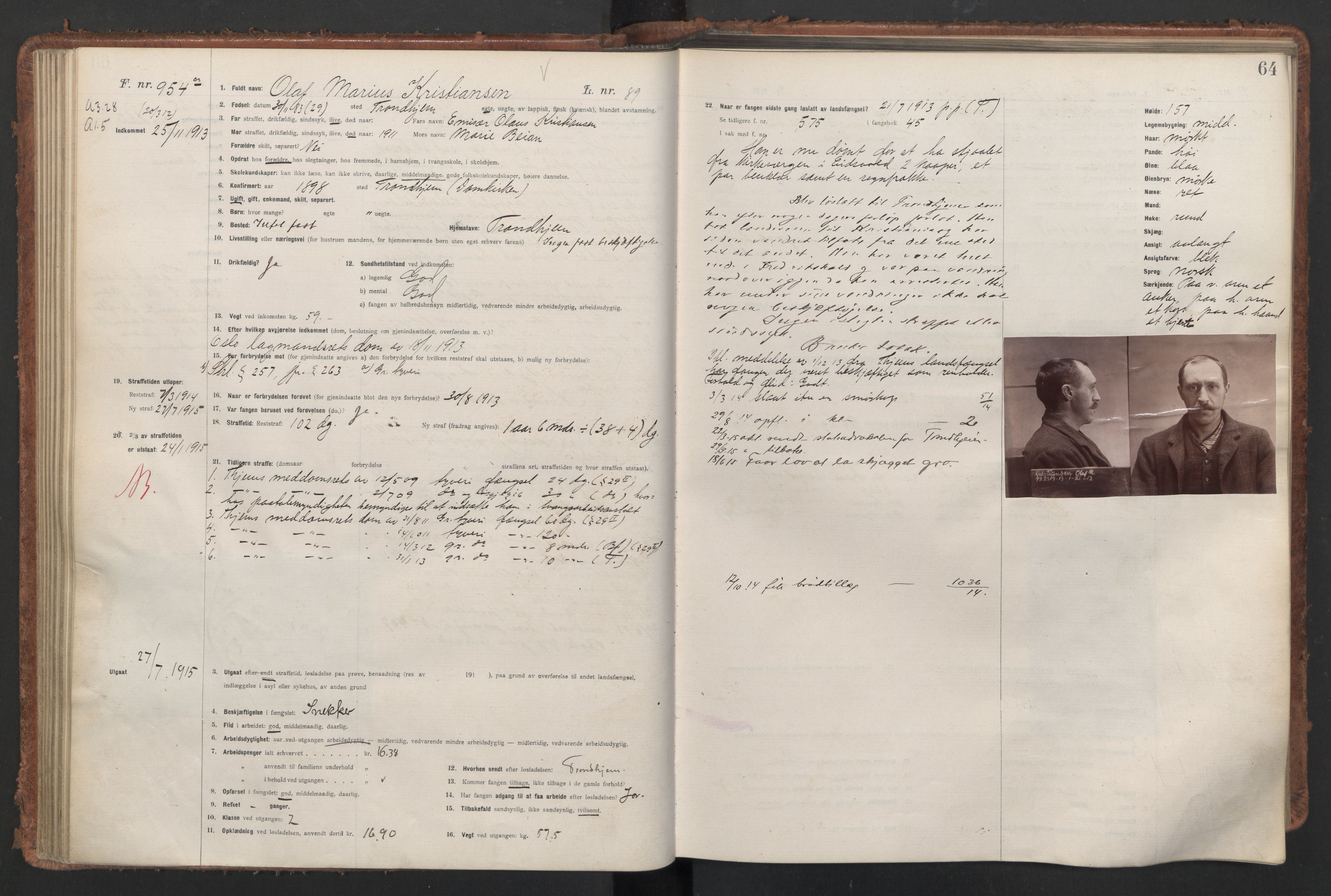 Botsfengslet, AV/RA-S-1539/D/Db/Dbb/L0046: 891n - 227o, 1913-1914, p. 64