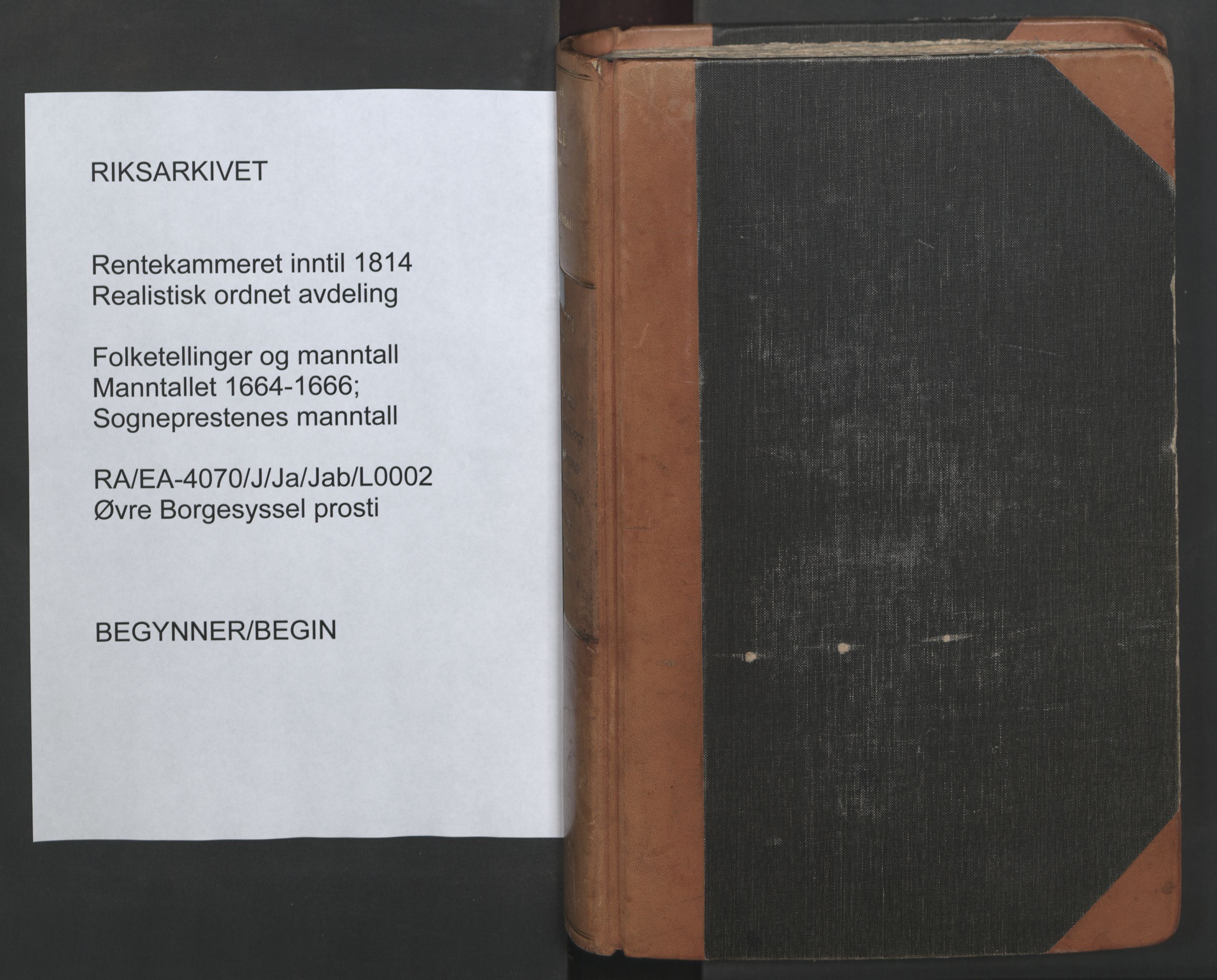 RA, Vicar's Census 1664-1666, no. 2: Øvre Borgesyssel deanery, 1664-1666