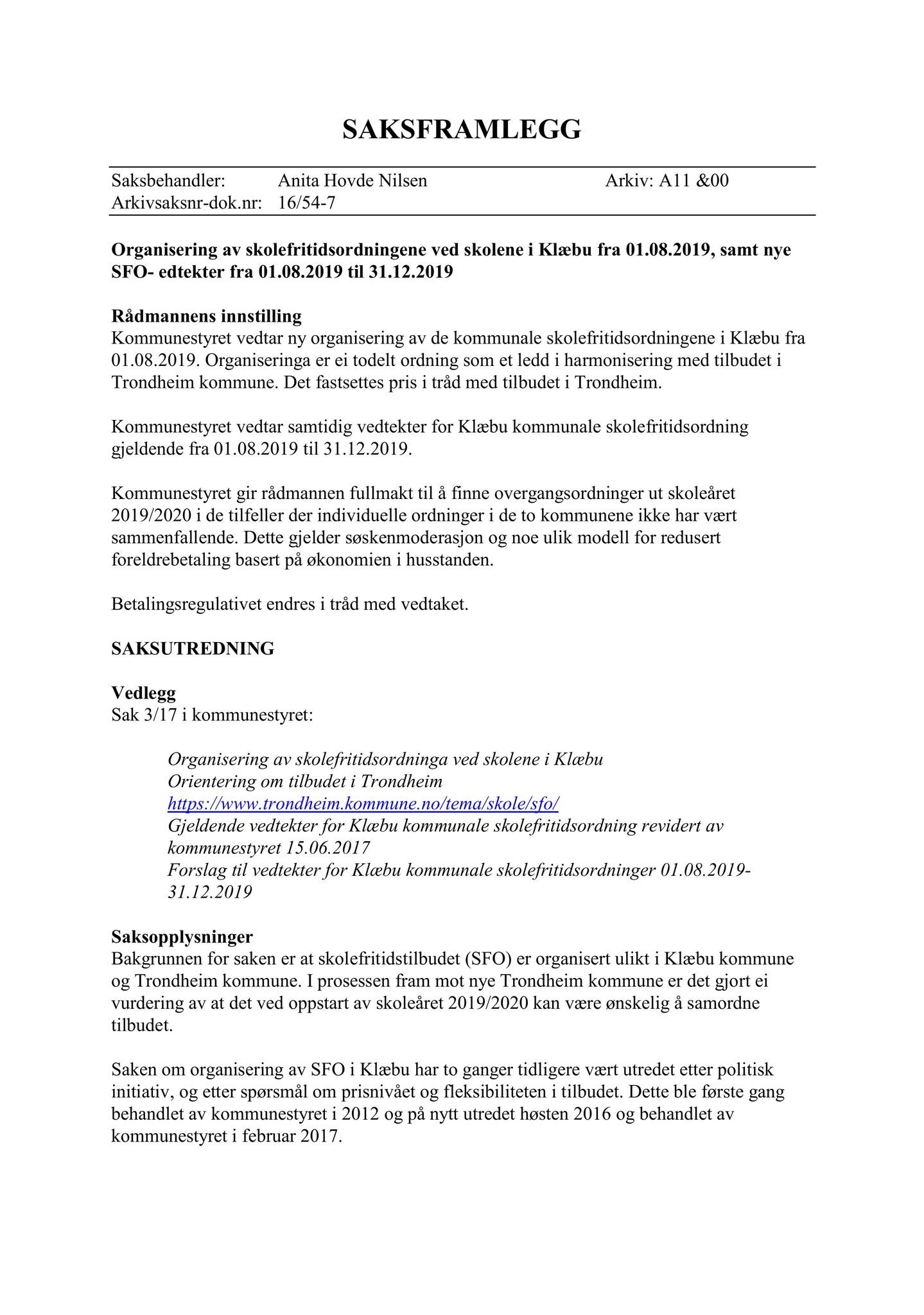 Klæbu Kommune, TRKO/KK/04-UO/L010: Utvalg for oppvekst - Møtedokumenter, 2019, p. 26