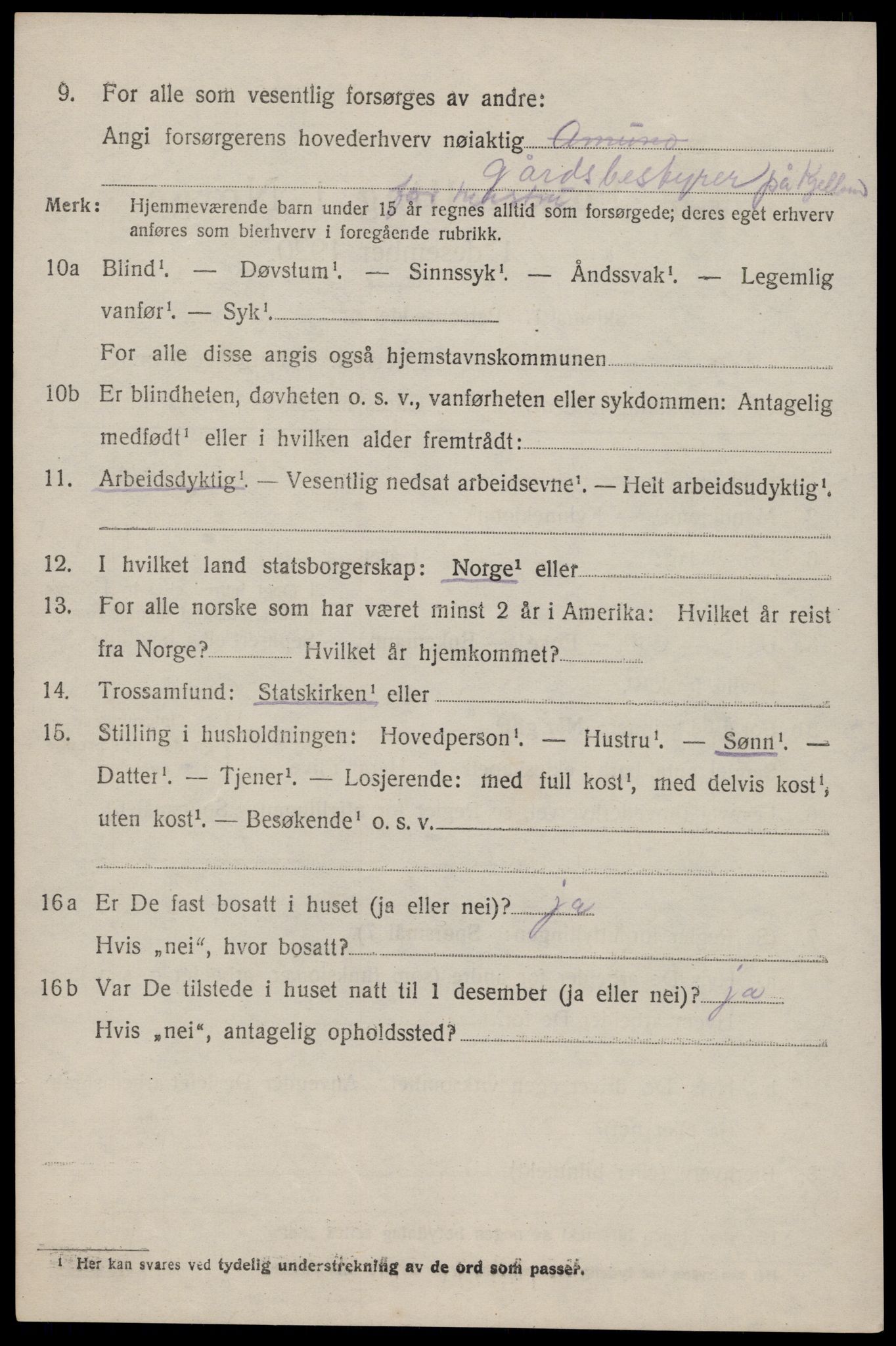 SAST, 1920 census for Eigersund, 1920, p. 5056