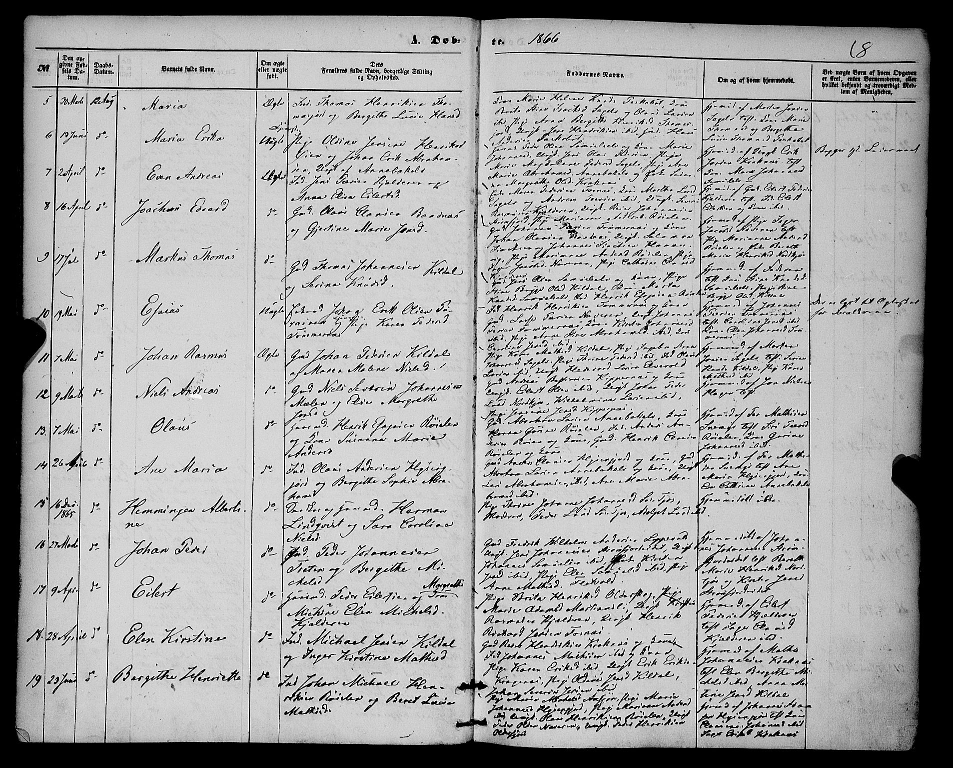 Skjervøy sokneprestkontor, SATØ/S-1300/H/Ha/Haa/L0013kirke: Parish register (official) no. 13, 1863-1877, p. 8
