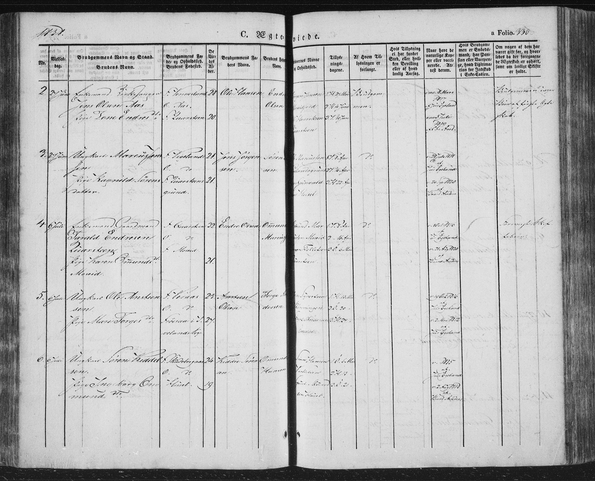 Vennesla sokneprestkontor, AV/SAK-1111-0045/Fa/Fac/L0004: Parish register (official) no. A 4, 1834-1855, p. 330