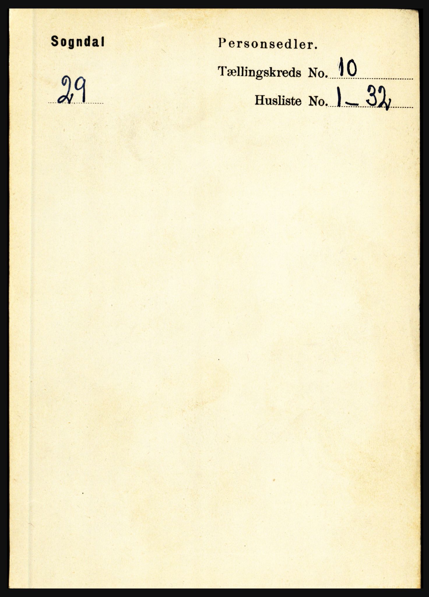 RA, 1891 census for 1420 Sogndal, 1891, p. 3955