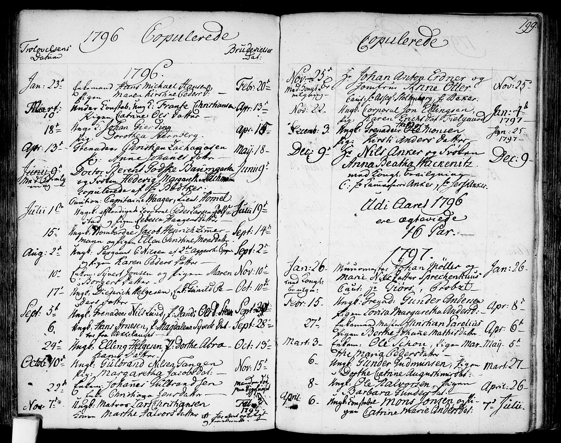 Garnisonsmenigheten Kirkebøker, SAO/A-10846/F/Fa/L0003: Parish register (official) no. 3, 1777-1809, p. 199