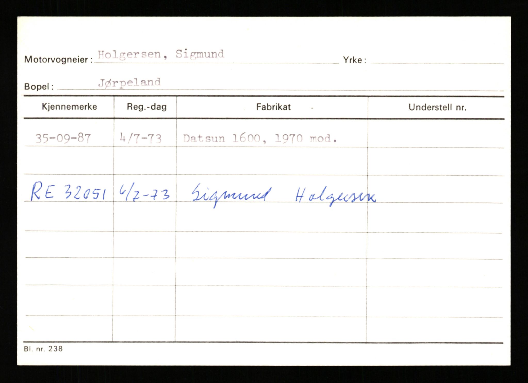 Stavanger trafikkstasjon, AV/SAST-A-101942/0/G/L0011: Registreringsnummer: 240000 - 363477, 1930-1971, p. 3009