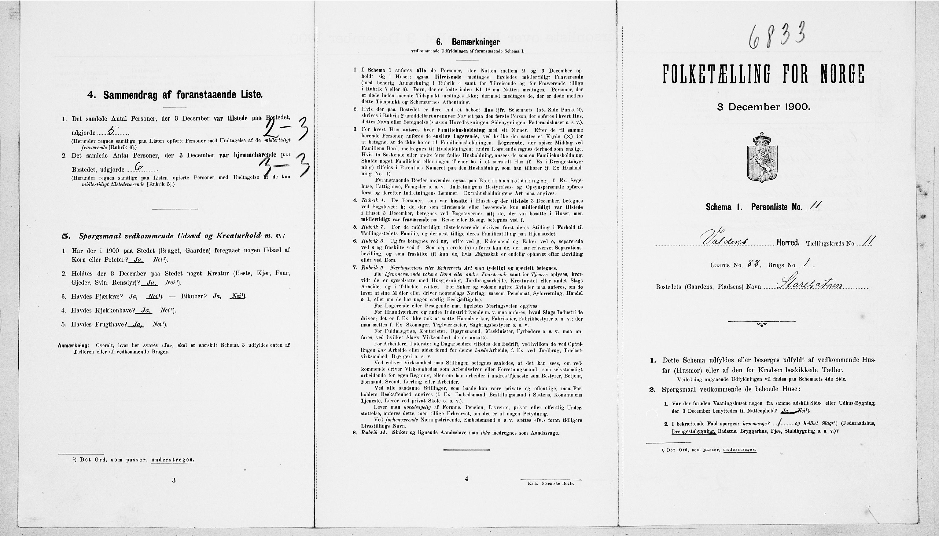 SAT, 1900 census for Volda, 1900, p. 941