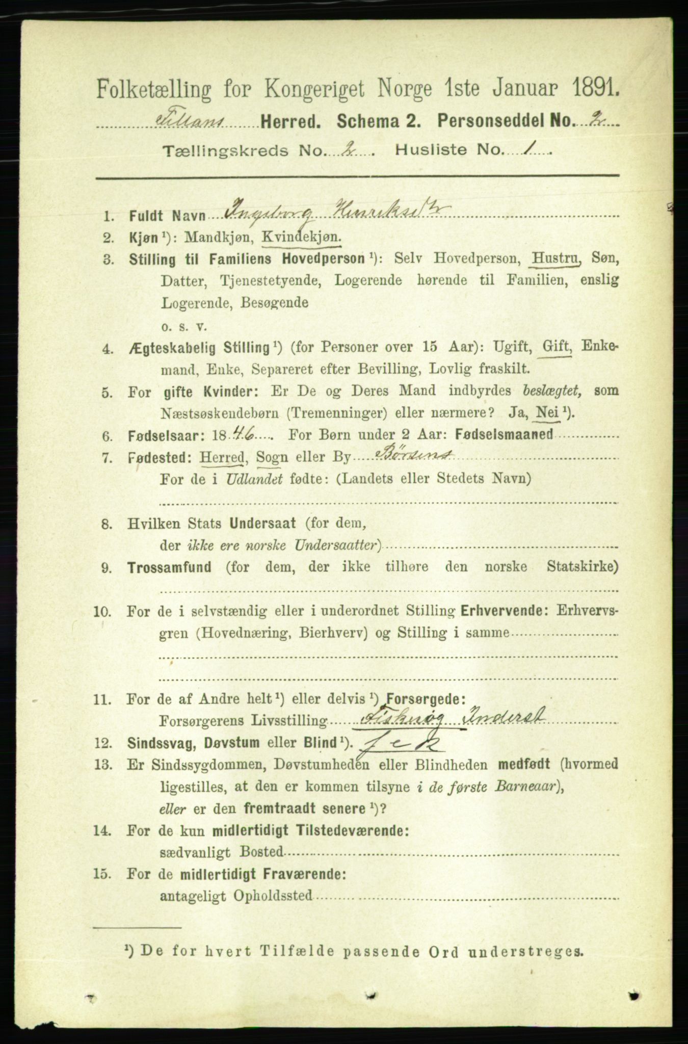 RA, 1891 census for 1616 Fillan, 1891, p. 226