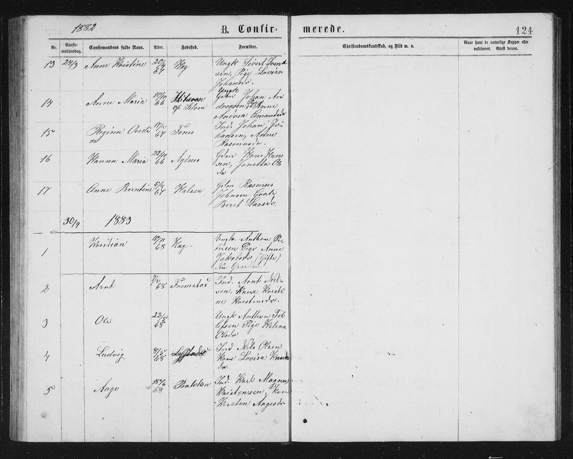 Ministerialprotokoller, klokkerbøker og fødselsregistre - Sør-Trøndelag, SAT/A-1456/662/L0756: Parish register (copy) no. 662C01, 1869-1891, p. 124